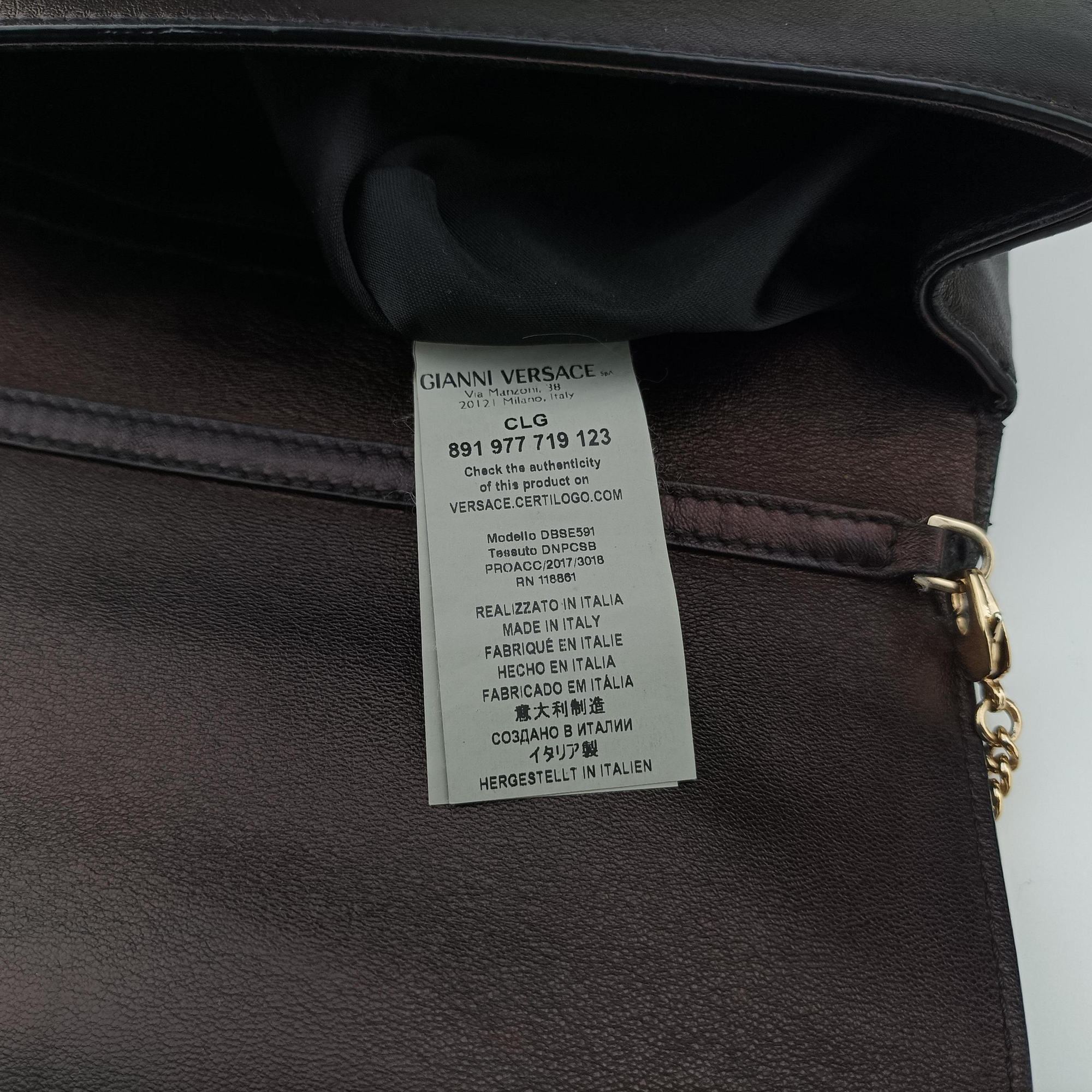Studded medusa Black Leather CLG 891 977 719 123スタッズ メデューサ ブラック レザー CLG 891 977 719 123