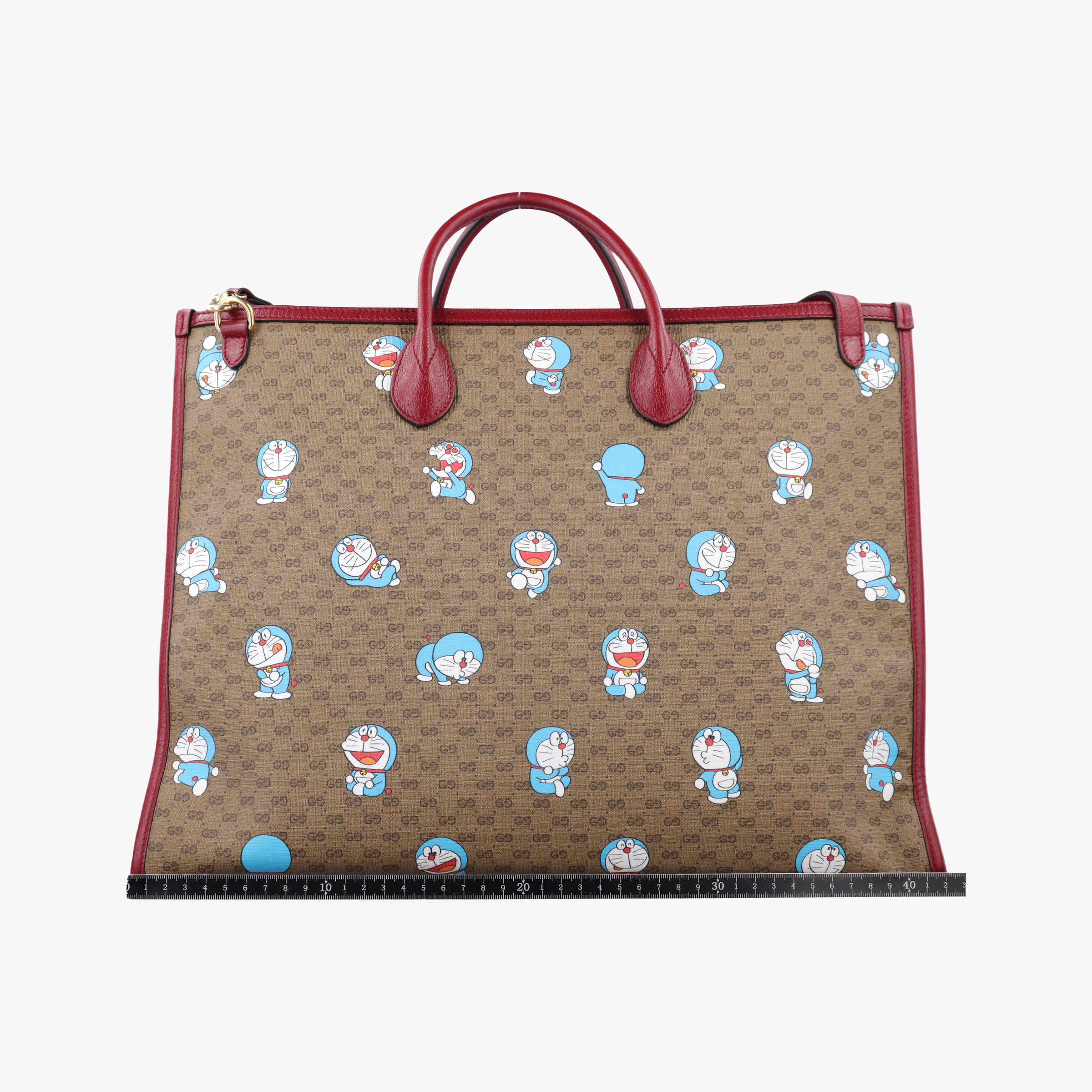 Fujiko-Pro Doraemon Micro GG Supreme Beige × Red × Multicolor PVC coated canvas 653952 F033863316フジコ プロ ドラえもん マイクロGGスプリーム ベージュ×レッド×マルチカラー PVCコーティングキャンバス 653952 F033863316