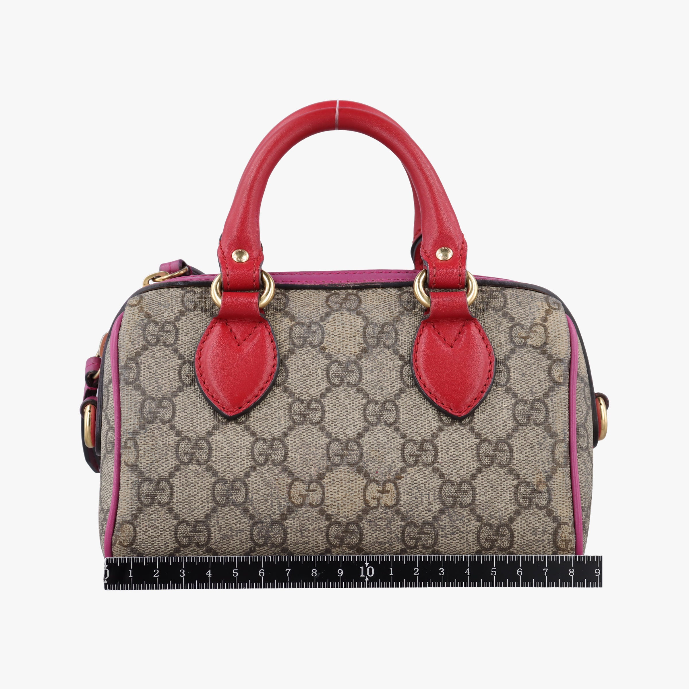 GG Supreme beige×red×pink PVC coated canvas×Leather 432123 B019790303GG スプリーム ベージュ×レッド×ピンク PVCコーティングキャンバス×レザー 432123 B019790303