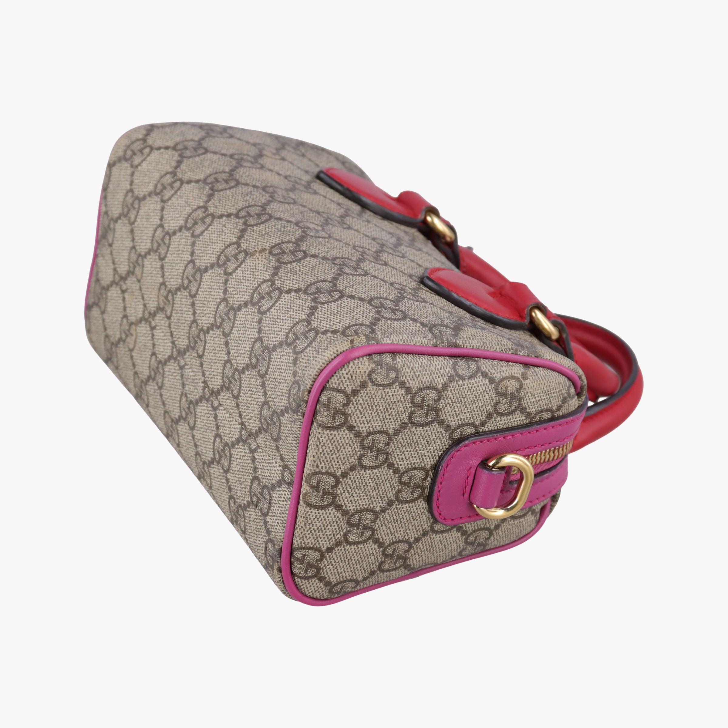 GG Supreme beige×red×pink PVC coated canvas×Leather 432123 B019790303GG スプリーム ベージュ×レッド×ピンク PVCコーティングキャンバス×レザー 432123 B019790303