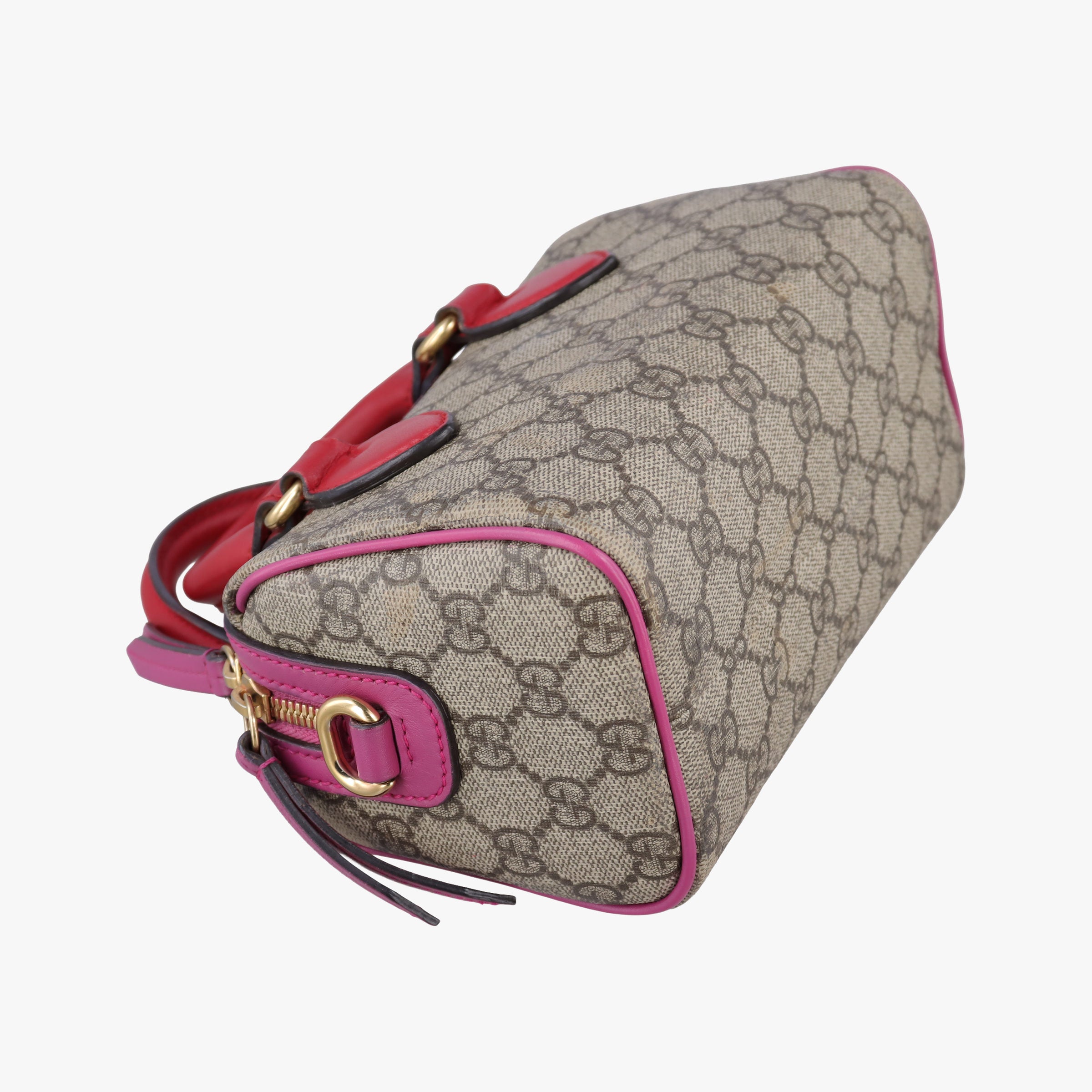 GG Supreme beige×red×pink PVC coated canvas×Leather 432123 B019790303GG スプリーム ベージュ×レッド×ピンク PVCコーティングキャンバス×レザー 432123 B019790303