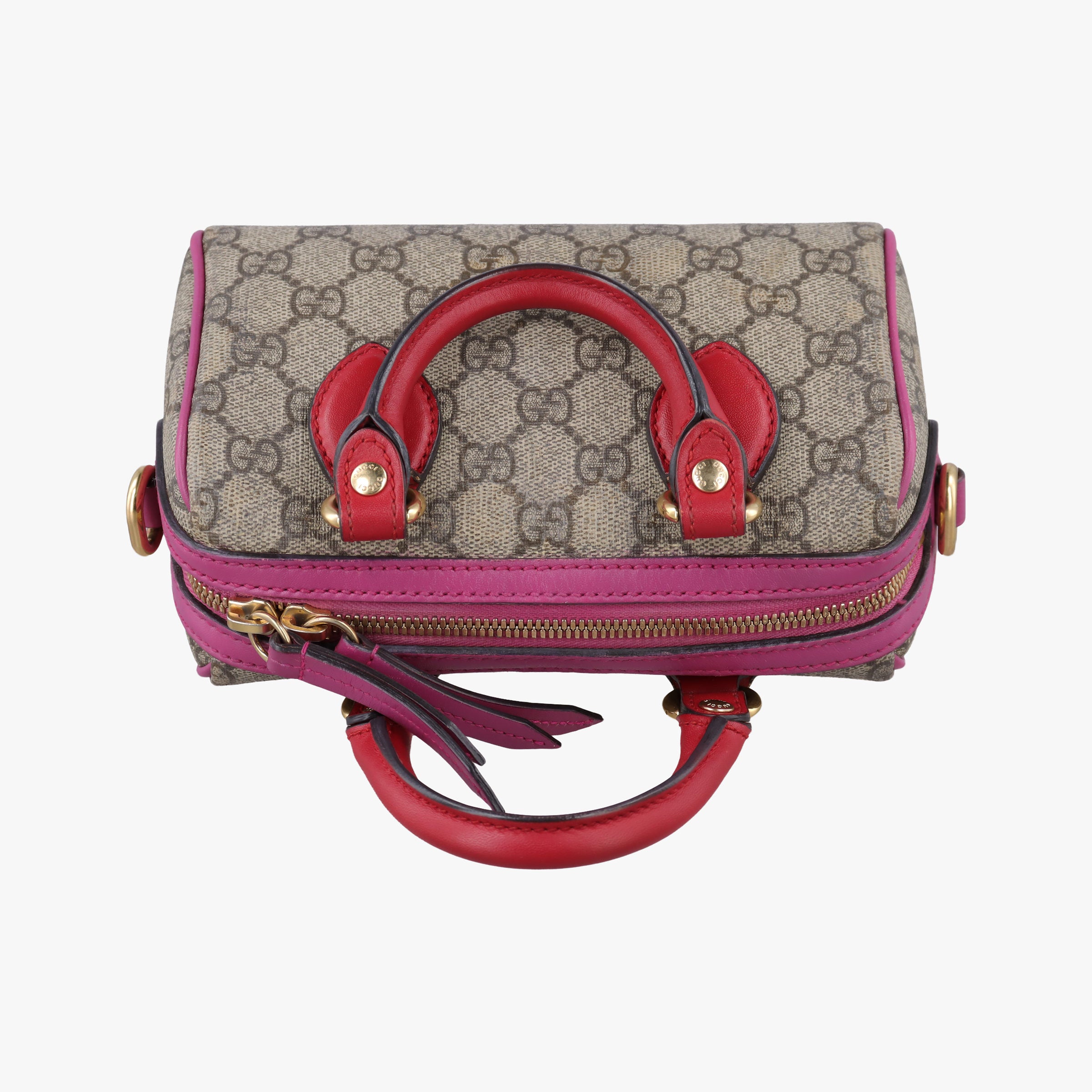 GG Supreme beige×red×pink PVC coated canvas×Leather 432123 B019790303GG スプリーム ベージュ×レッド×ピンク PVCコーティングキャンバス×レザー 432123 B019790303
