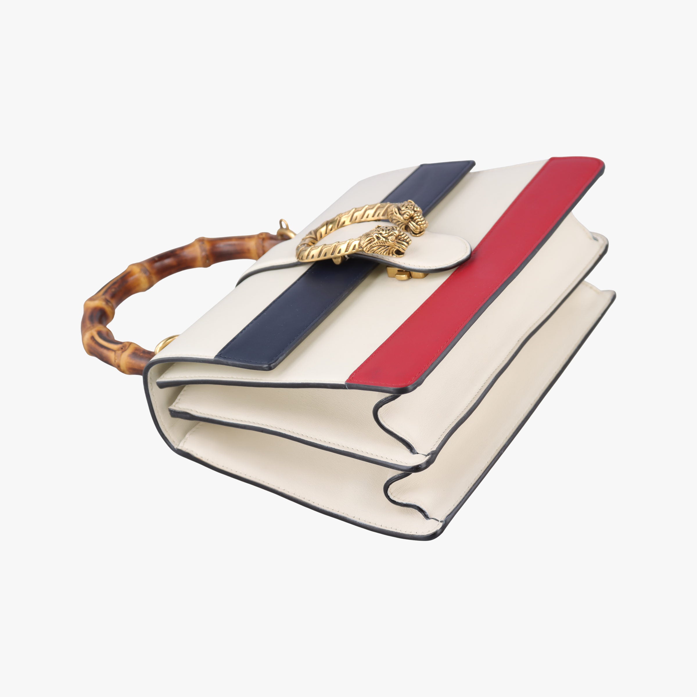 Dionysus bamboo White×navy×red Leather 448075 I020376623ディオニュソス バンブー ホワイト×ネイビー×レッド レザー 448075 I020376623