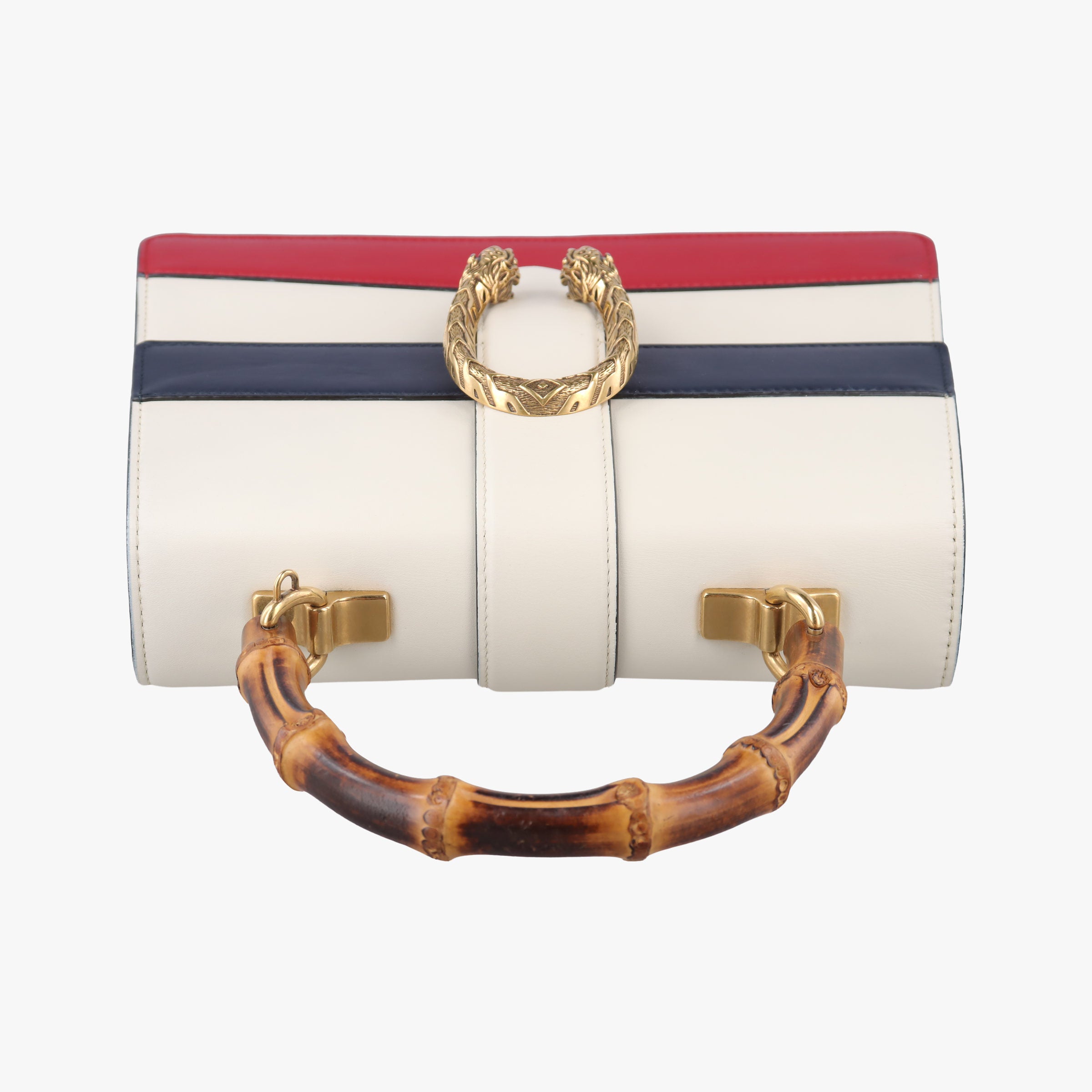 Dionysus bamboo White×navy×red Leather 448075 I020376623ディオニュソス バンブー ホワイト×ネイビー×レッド レザー 448075 I020376623
