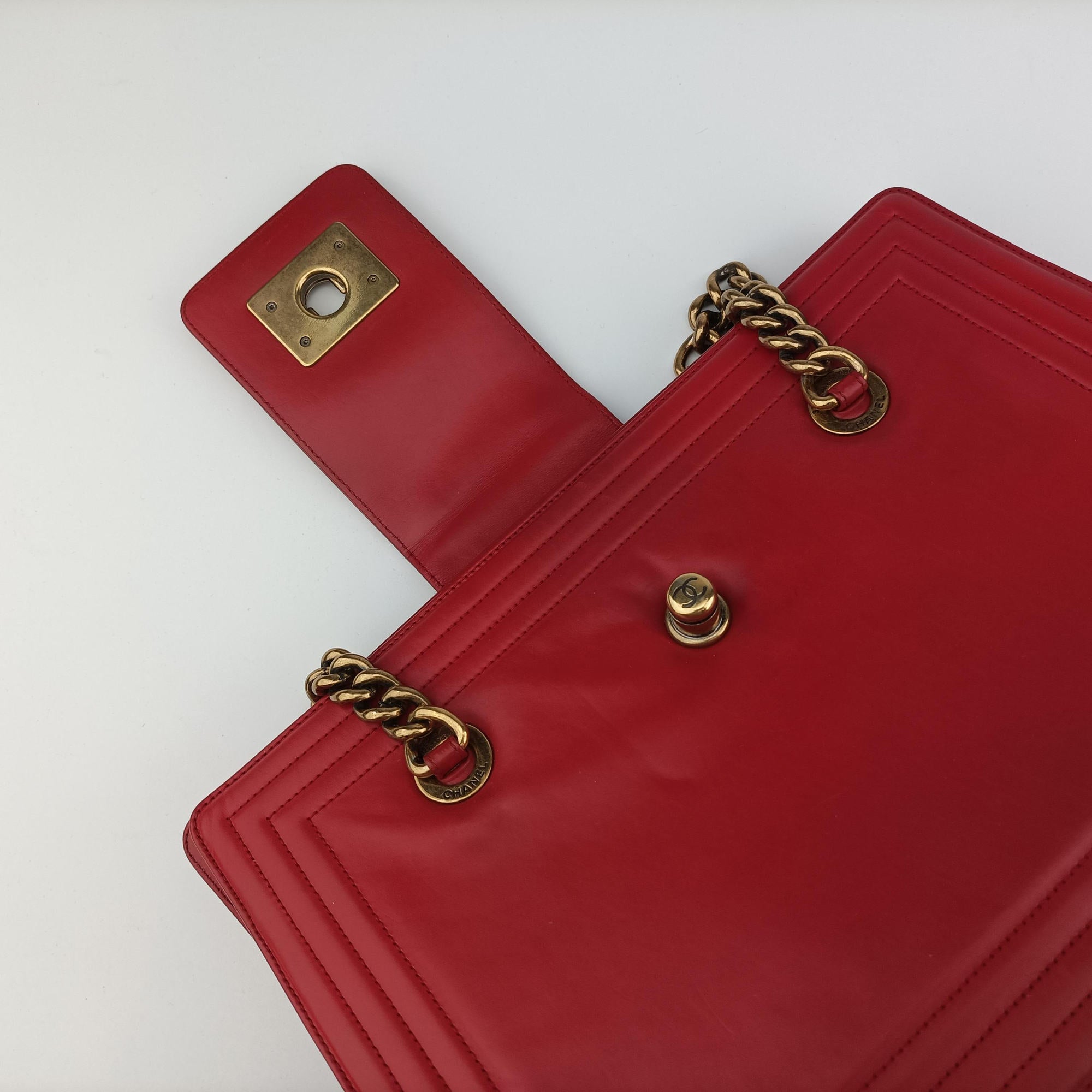 Jetsetter Boy Shopping Tote Red Leather A66708 15635588ジェットセッター ボーイ ショッピング トート レッド レザー A66708 15635588