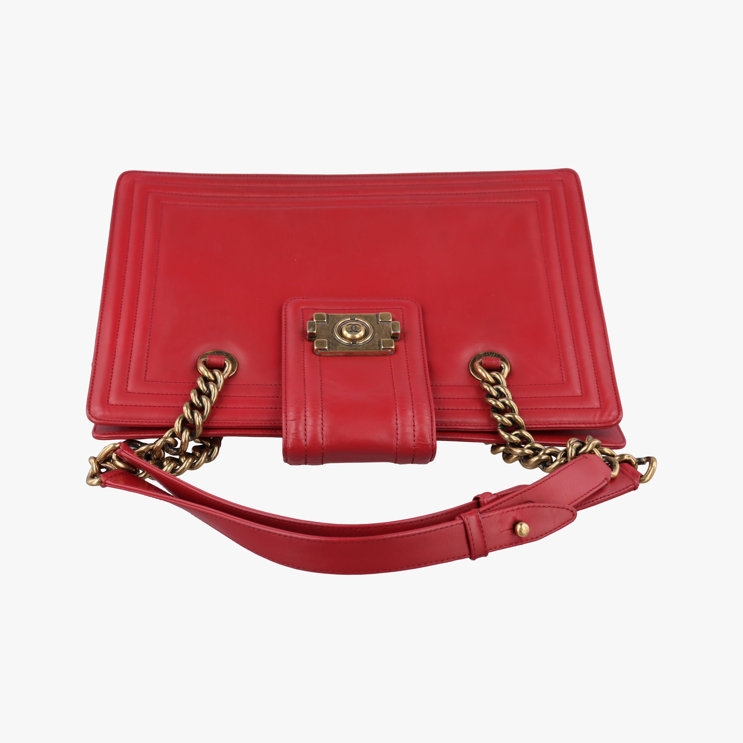 Jetsetter Boy Shopping Tote Red Leather A66708 15635588ジェットセッター ボーイ ショッピング トート レッド レザー A66708 15635588