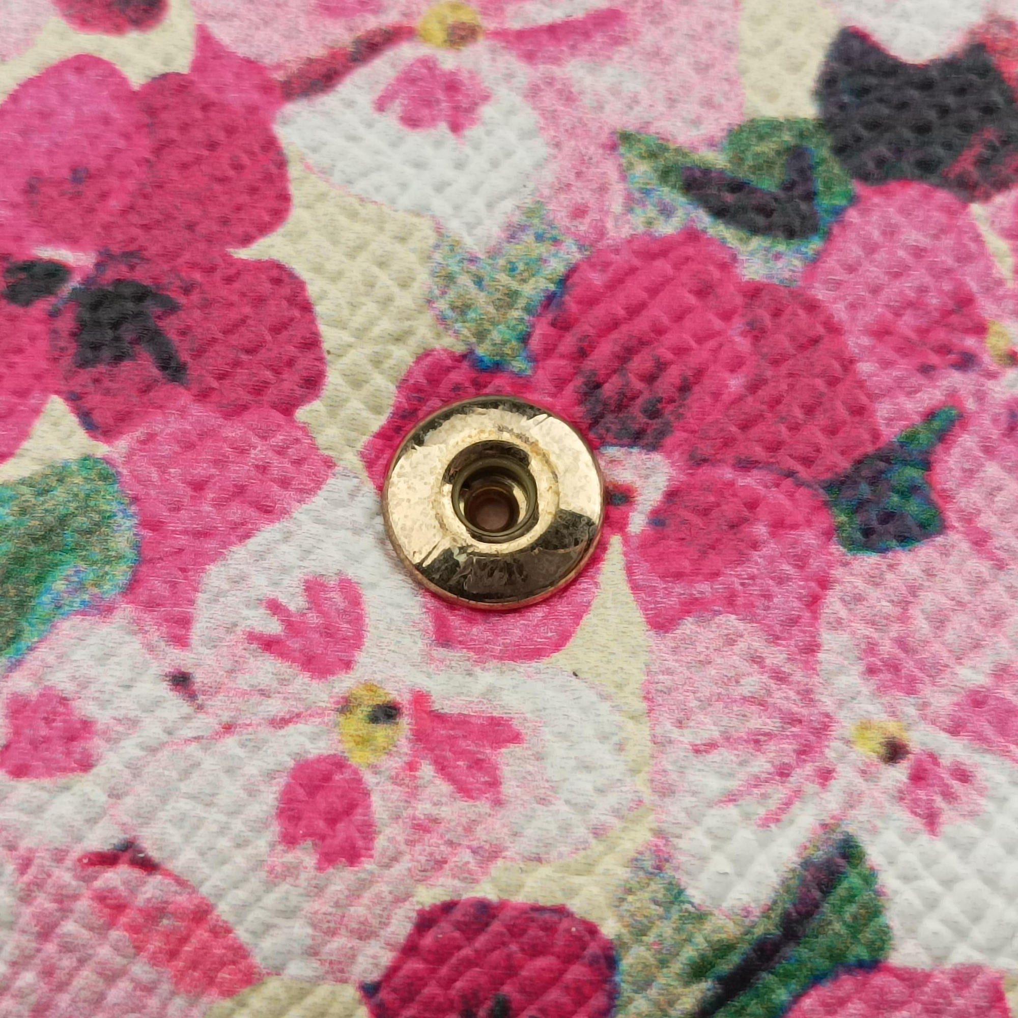 Sicily floral pink×Multicolour leather シシリー フローラル ピンク×マルチカラー レザー