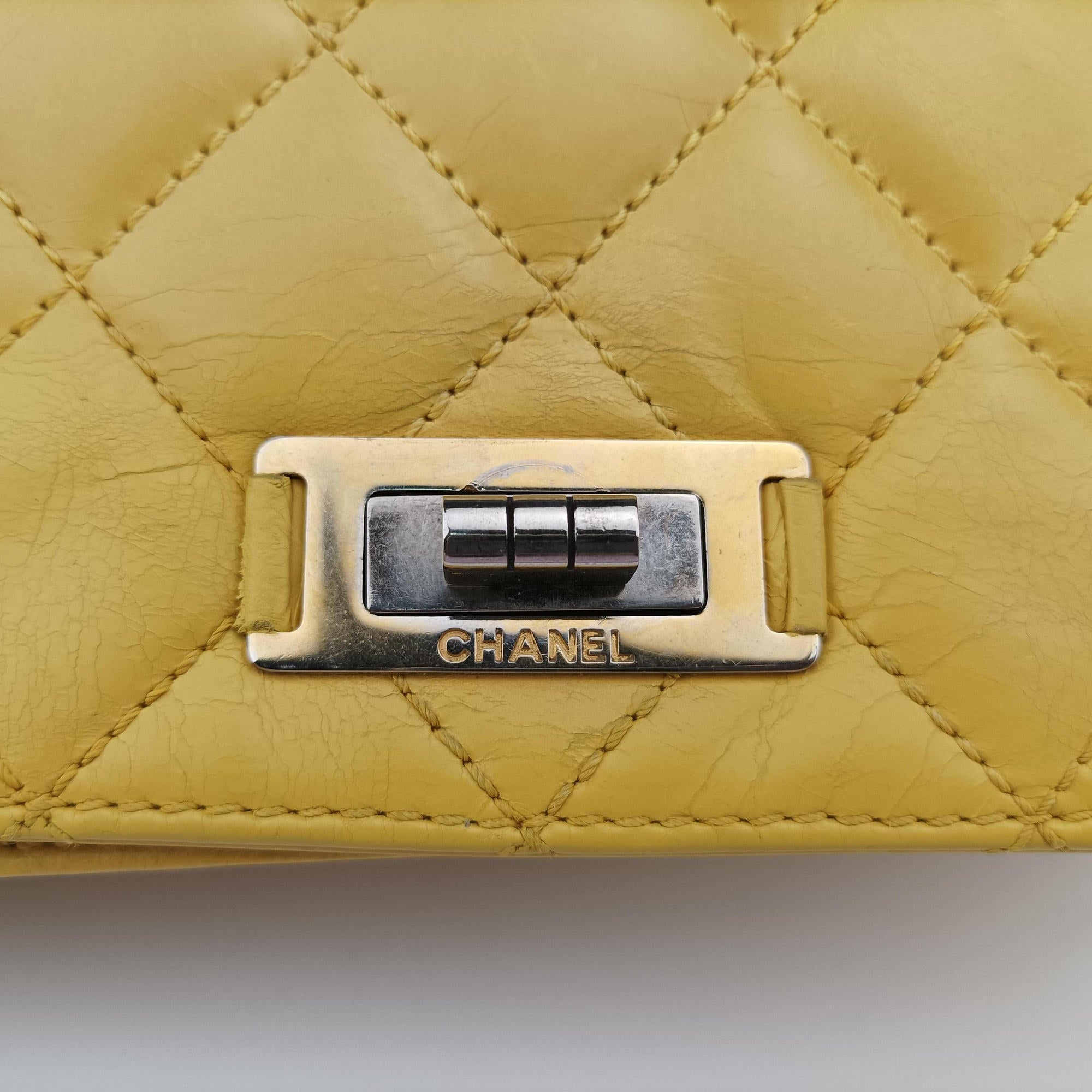 2.55 Rita Matelasse Yellow Leather A66816 157574522.55 リタ マトラッセ イエロー レザー A66816 15757452