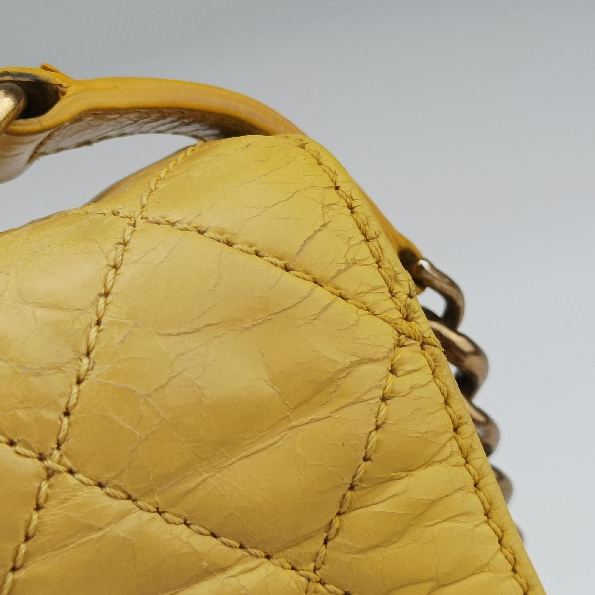 2.55 Rita Matelasse Yellow Leather A66816 157574522.55 リタ マトラッセ イエロー レザー A66816 15757452
