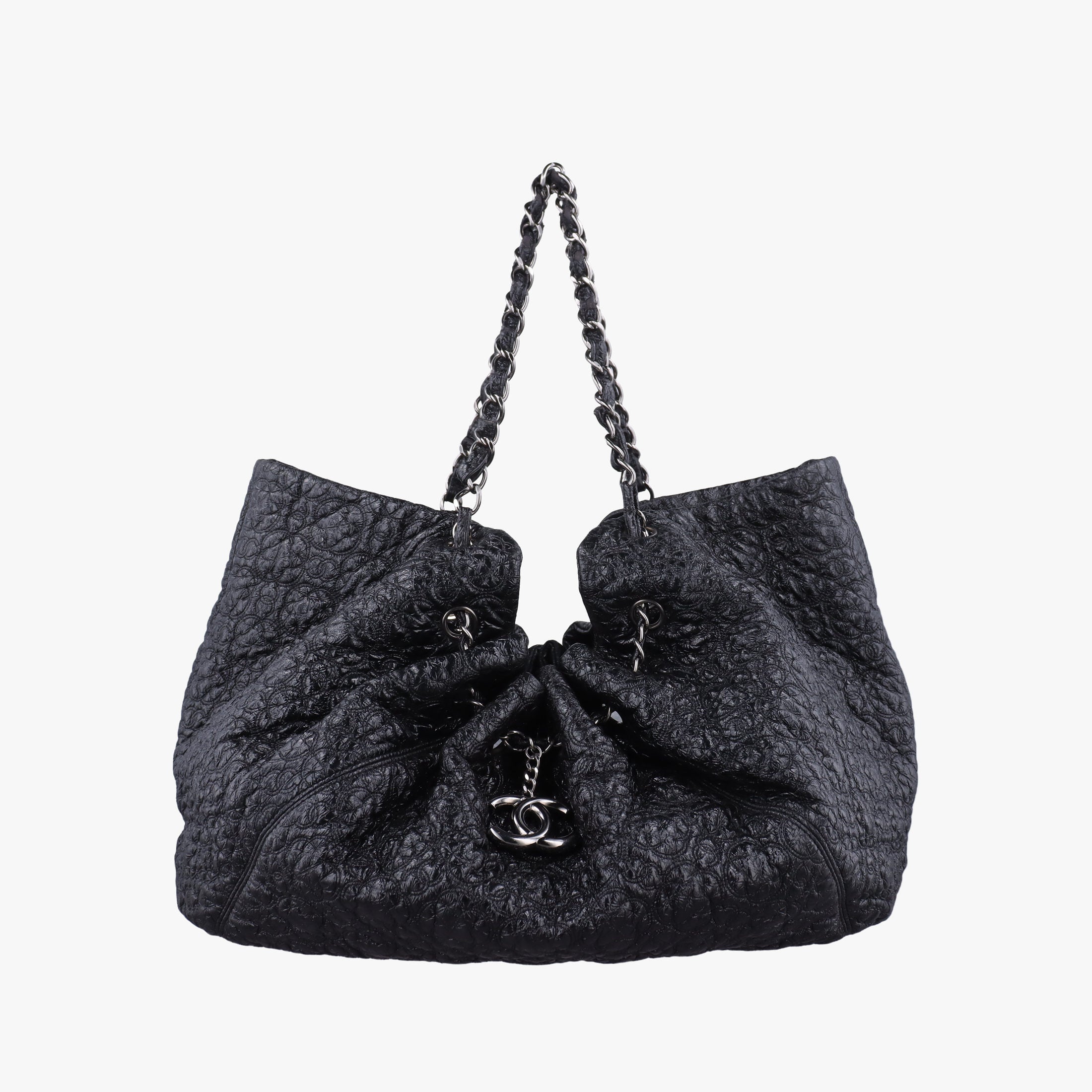 Coco Cabas GM Coco Mark Black Leather A46971 12899571ココカバスGM ココマーク ブラック レザー A46971 12899571