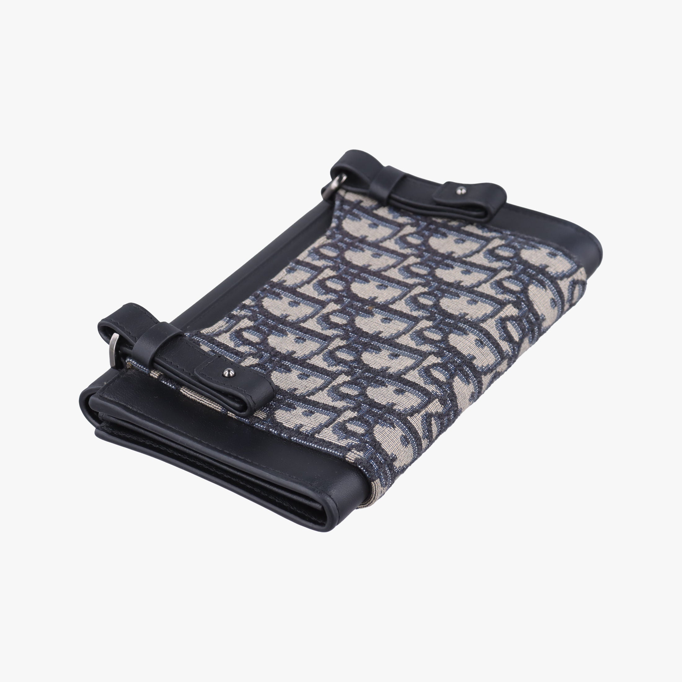 Oblique Saddle Navy×Black Jacquard×Leather 24-BO-0260 24-BO-0270オブリーク サドル ネイビー×ブラック ジャガード×レザー 24-BO-0260 24-BO-0270