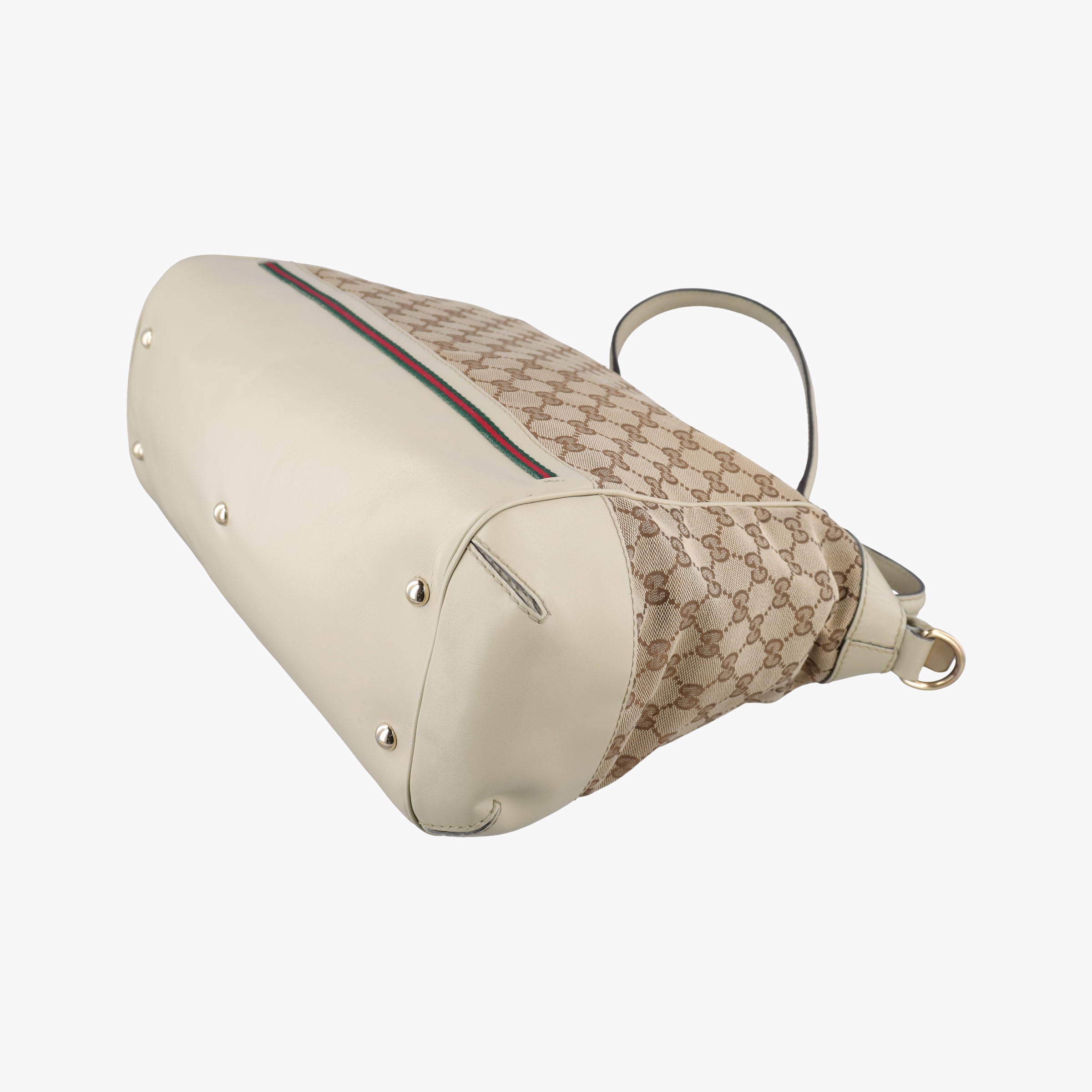 Mayfair Bow Tote Brown x White x Red x Green Canvas × Leather 257349 H010710480メイフェア ボウ トート ブラウン×ホワイト×レッド×グリーン キャンバス×レザー 257349 H010710480