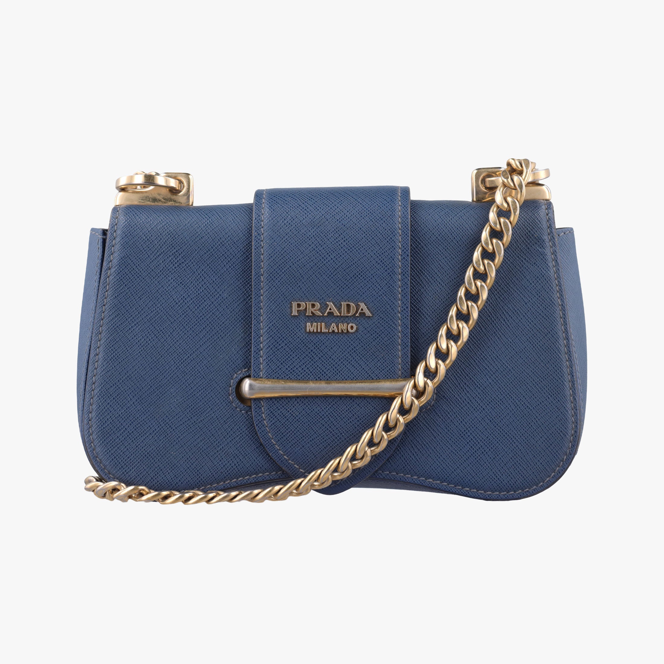 Sidonie Blue SAFFIANO Leather 1BD219 25 Fシドニー ブルー サフィアーノレザー 1BD219 25 F