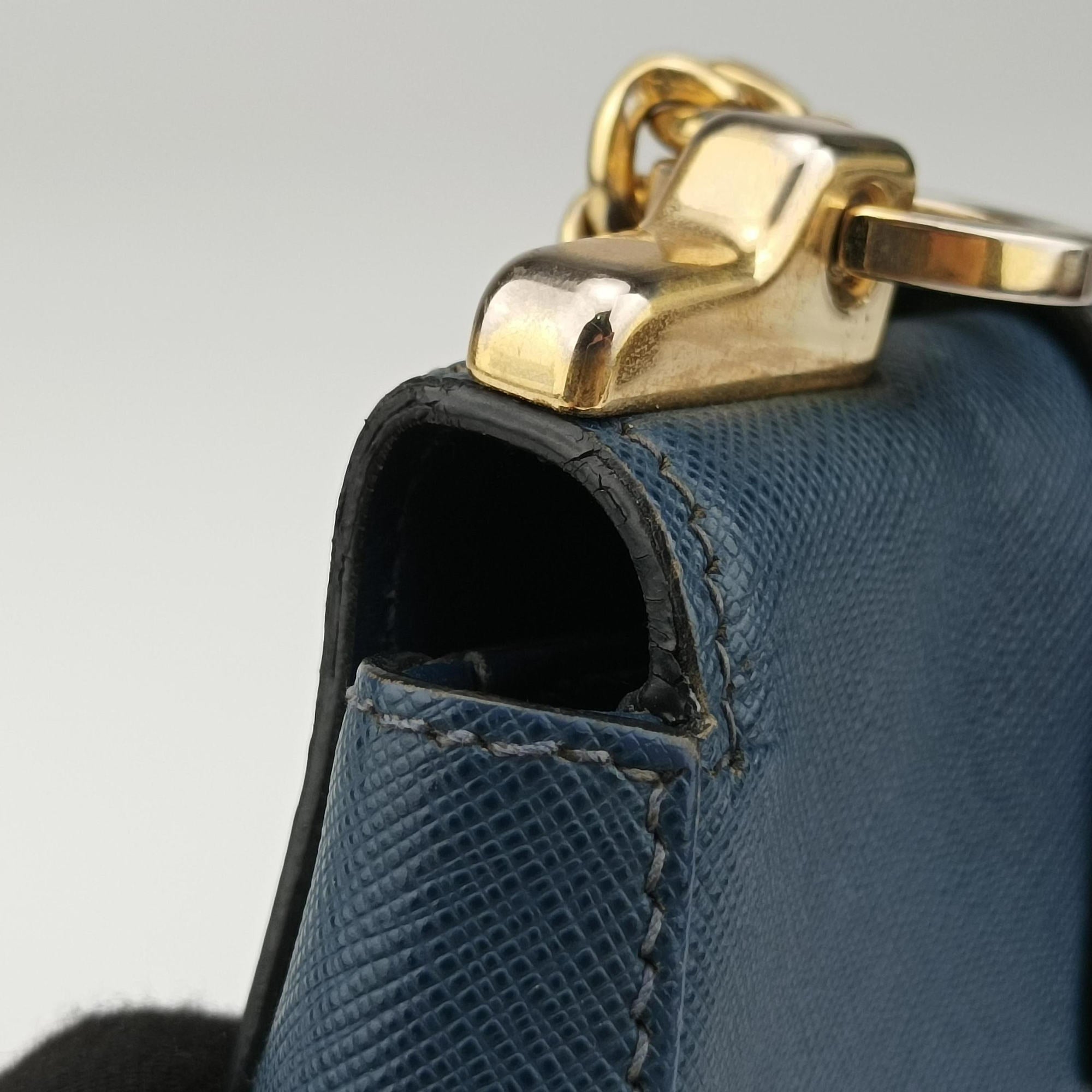 Sidonie Blue SAFFIANO Leather 1BD219 25 Fシドニー ブルー サフィアーノレザー 1BD219 25 F