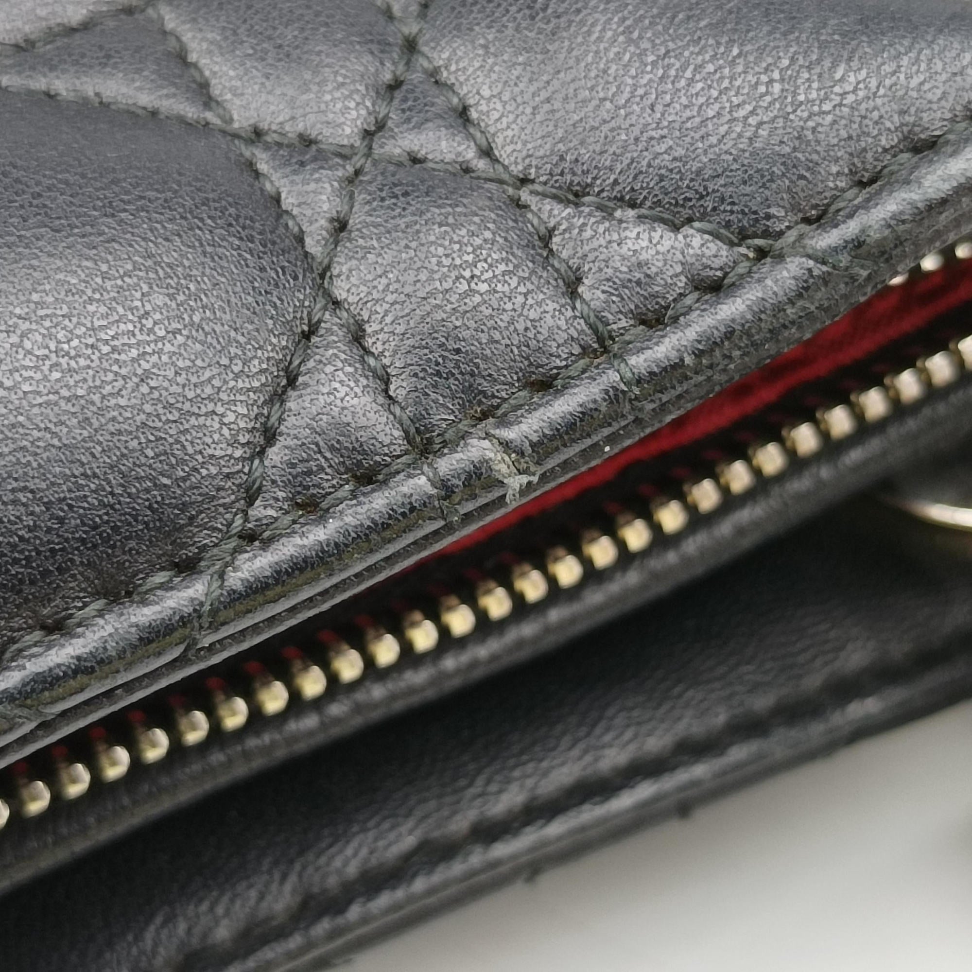 Lady Dior Black lambskin 08-MA-0151レディディオール ブラック ラムスキン 08-MA-0151