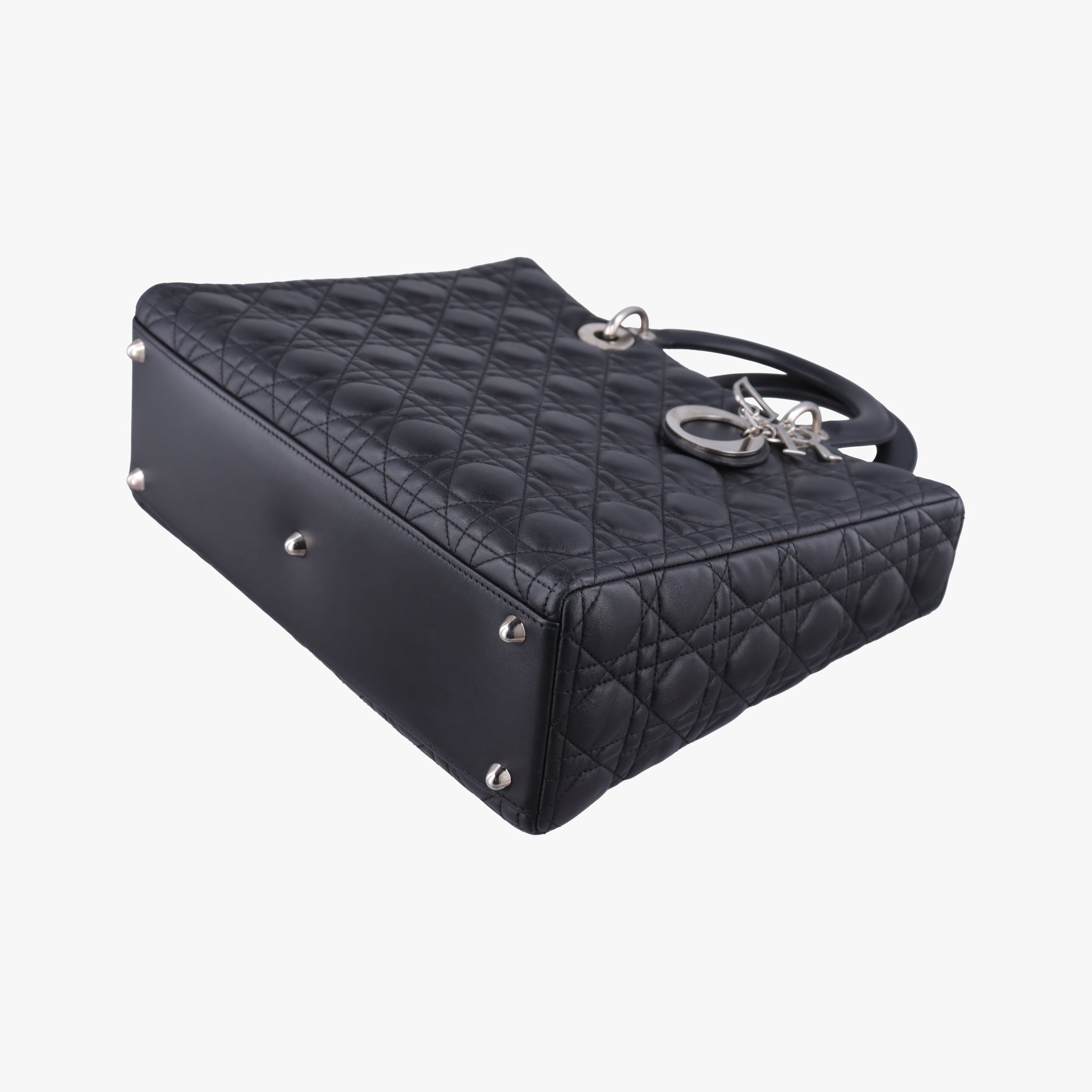 Lady Dior Black lambskin 08-MA-0151レディディオール ブラック ラムスキン 08-MA-0151