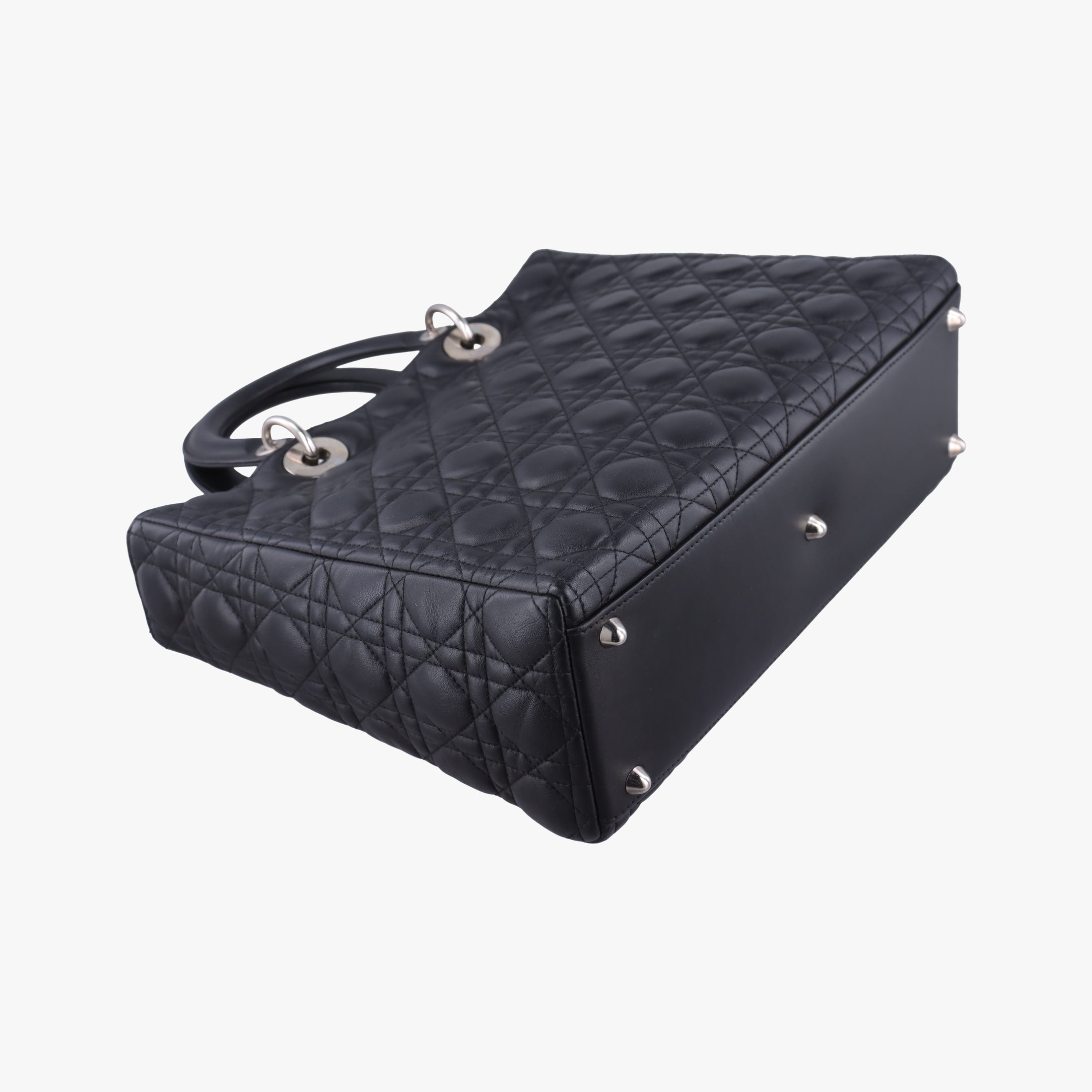 Lady Dior Black lambskin 08-MA-0151レディディオール ブラック ラムスキン 08-MA-0151