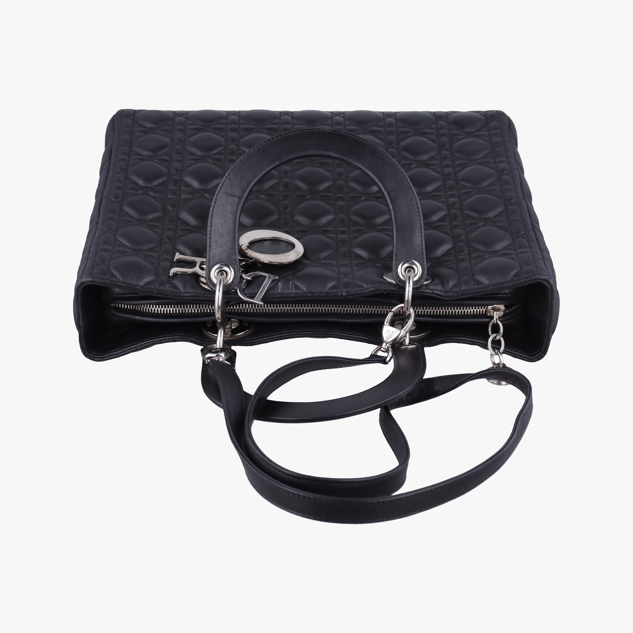 Lady Dior Black lambskin 08-MA-0151レディディオール ブラック ラムスキン 08-MA-0151