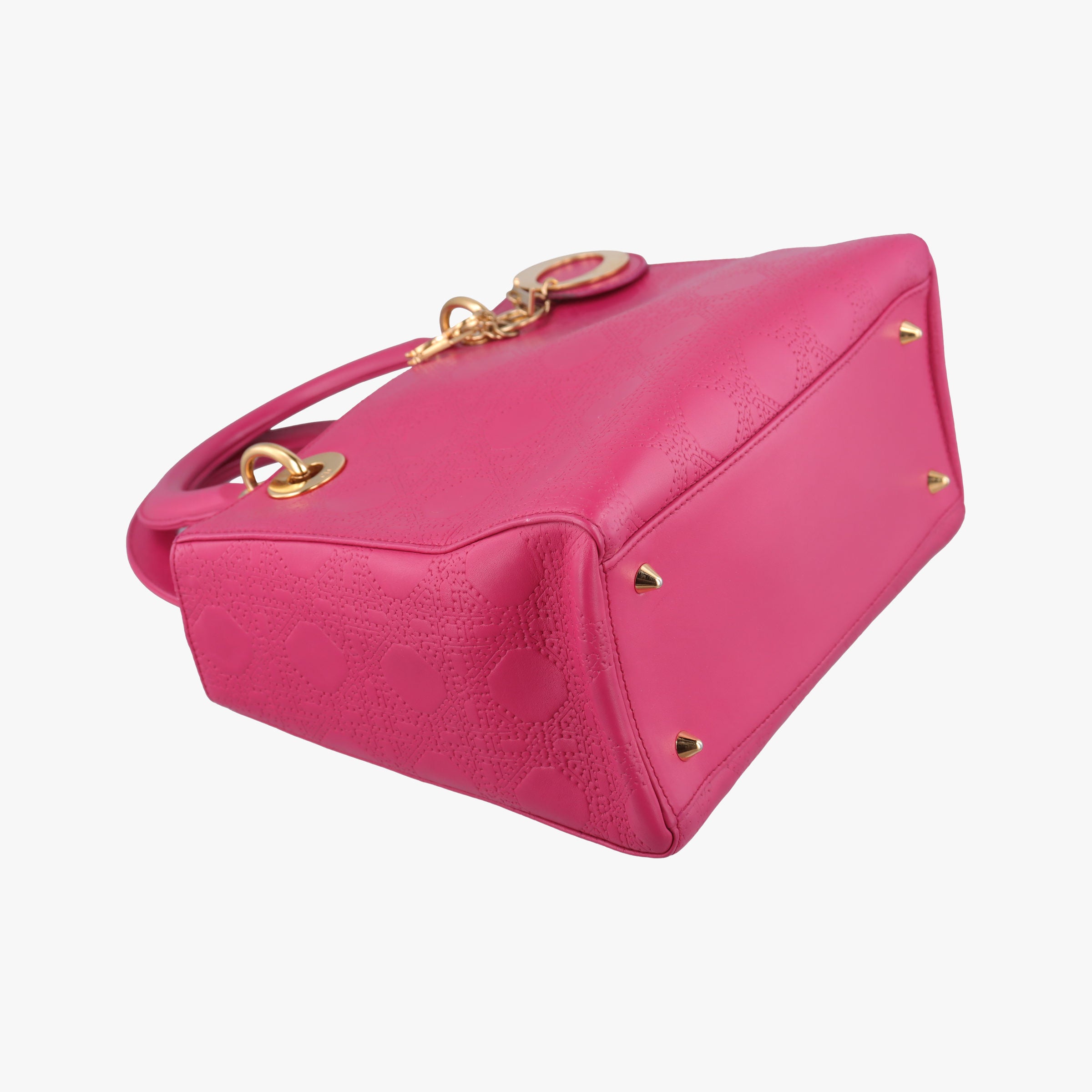 Lady Dior Rose leather 05-MA-1017レディディオール ローズ レッド レザー 05-MA-1017