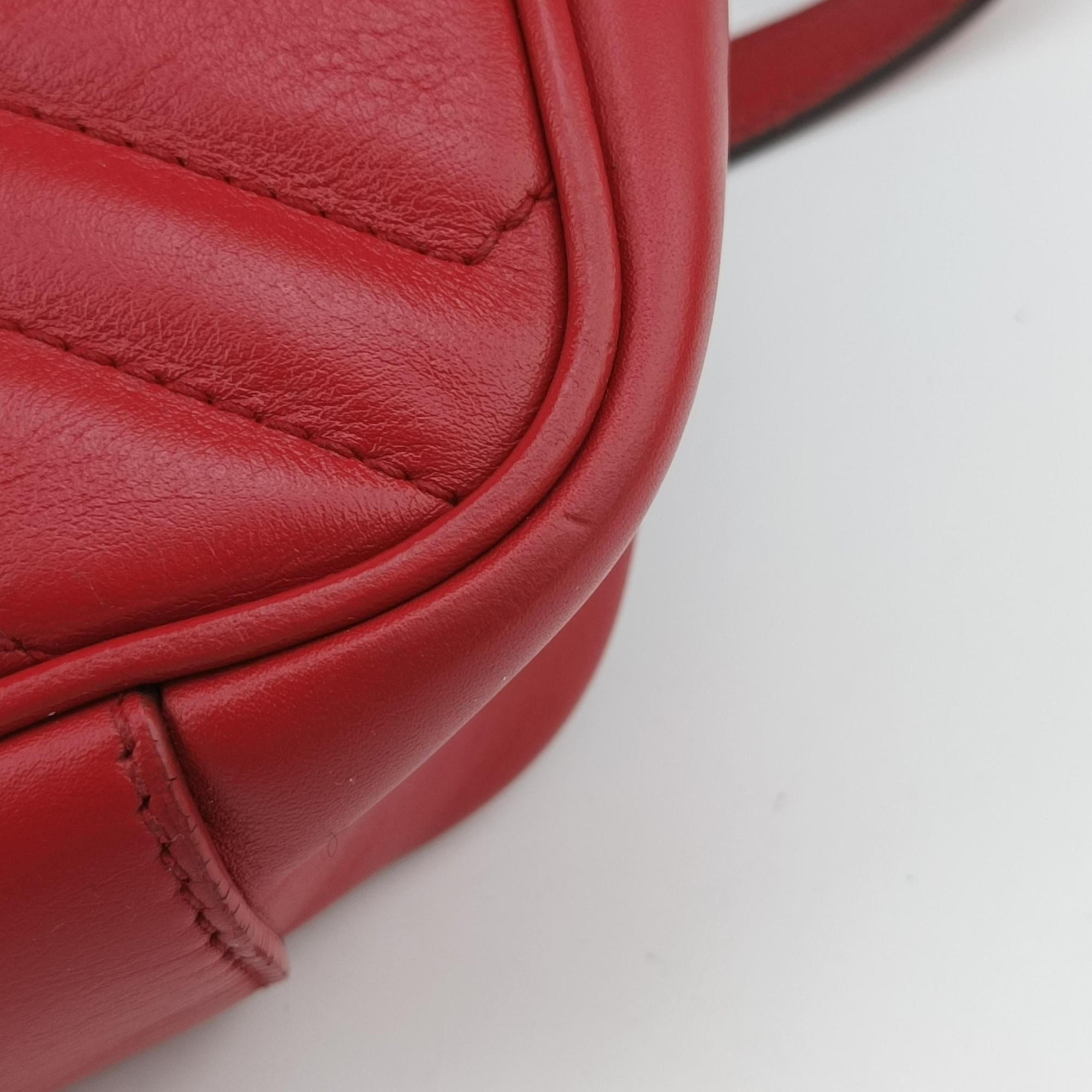 GG Marmont Red Leather 443497 D021852833GGマーモント レッド レザー 443497 D021852833