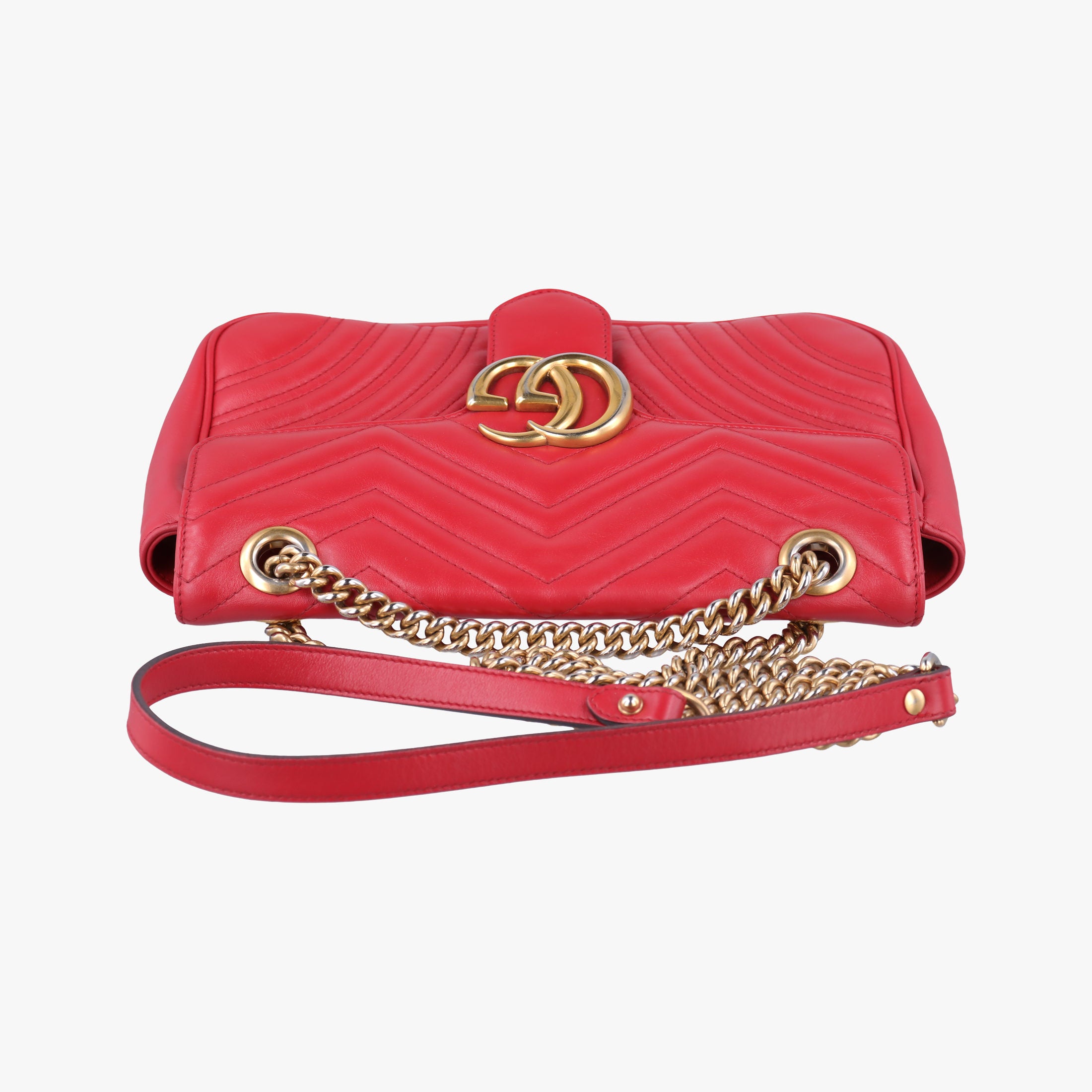 GG Marmont Red Leather 443497 D021852833GGマーモント レッド レザー 443497 D021852833