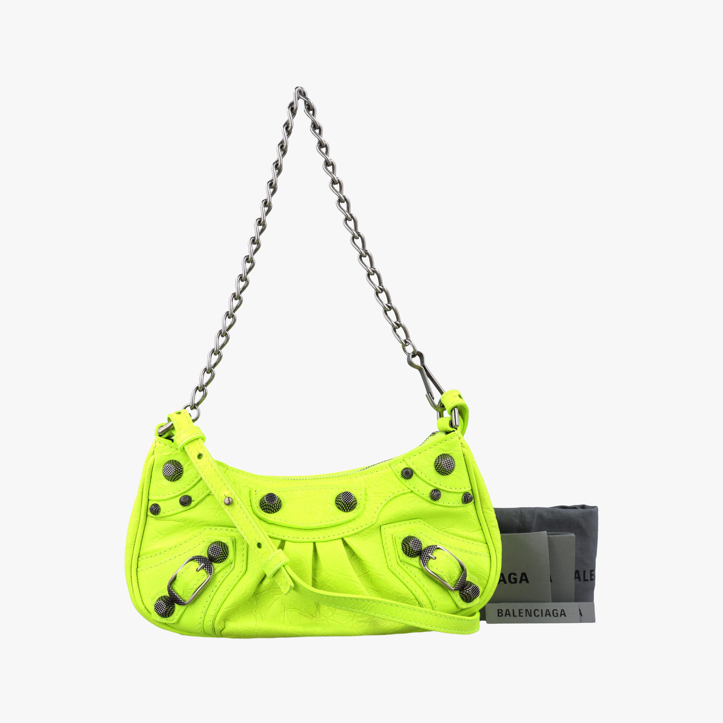 Le Cagole Green lambskin 695814-7206-S-493075ルカゴール グリーン ラムスキン 695814-7206-S-493075