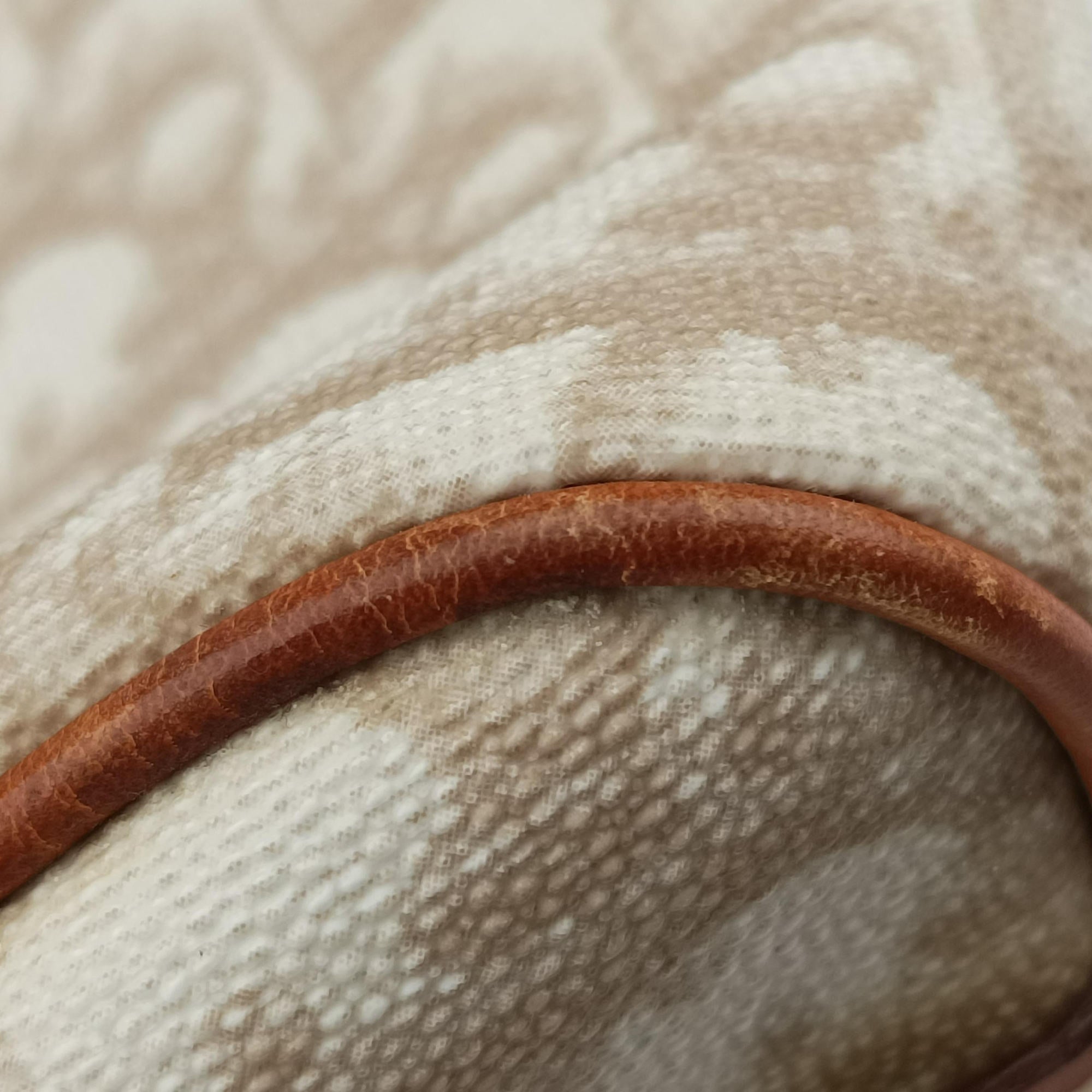 Trotter Romantic Beige×brown PVC coated canvas×Leather 03-BO-0076トロッターロマンティック ベージュ×ブラウン PVCコーティングキャンバス×レザー 03-BO-0076