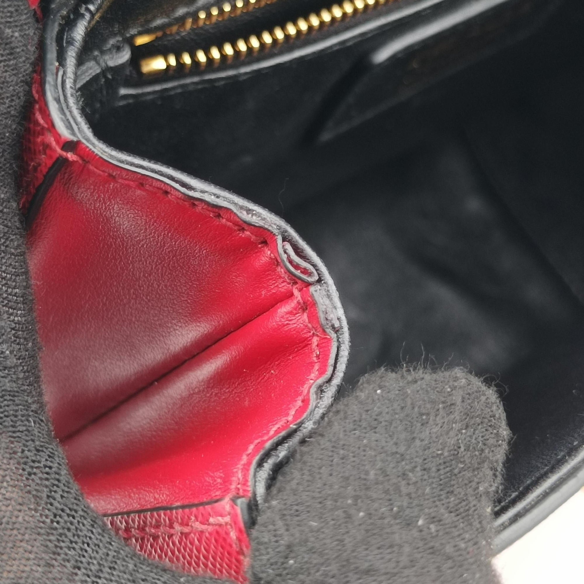 Sidonie Red Saffiano Leather 1BN005 7/Dシドニー レッド サフィアーノレザー 1BN005 7/D