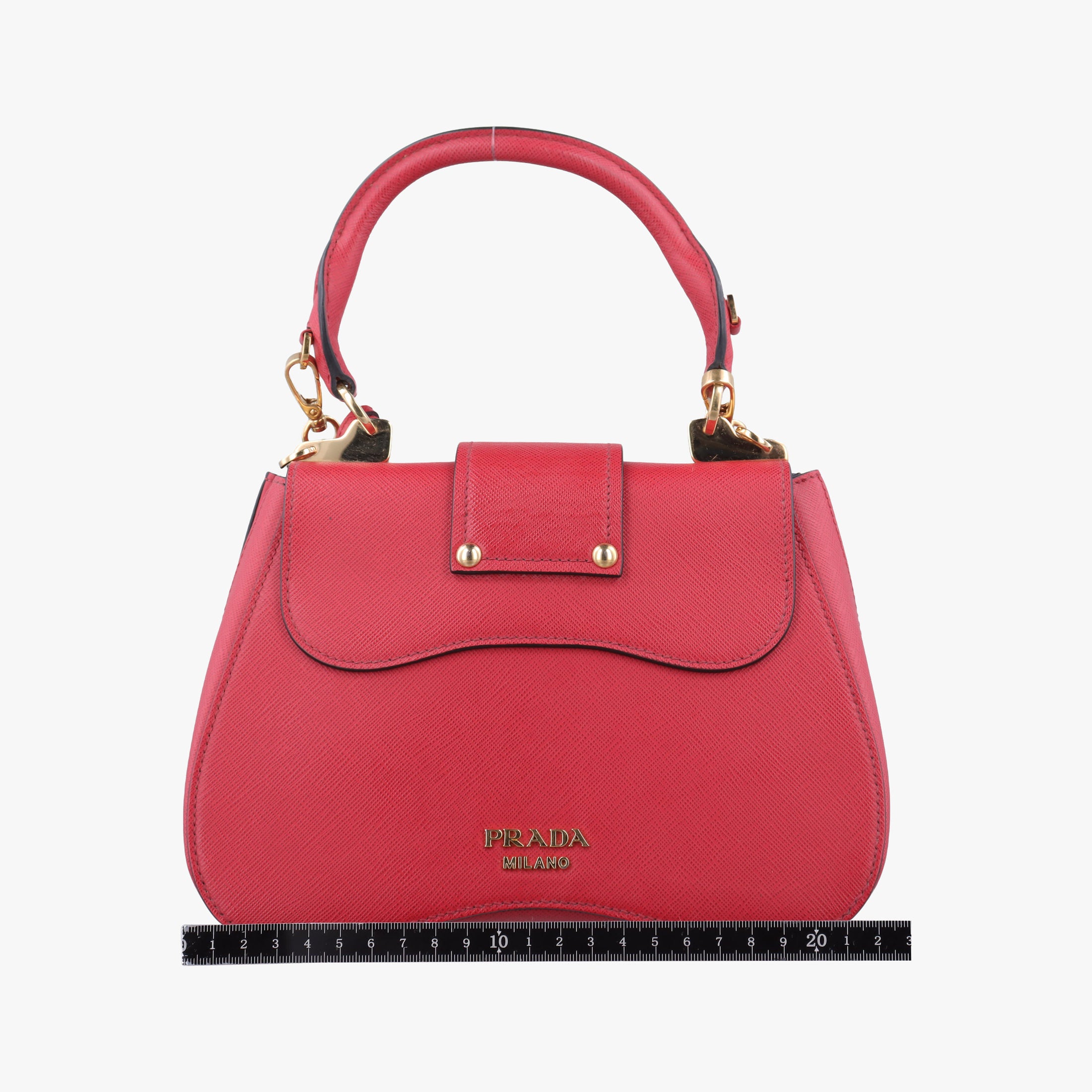 Sidonie Red Saffiano Leather 1BN005 7/Dシドニー レッド サフィアーノレザー 1BN005 7/D
