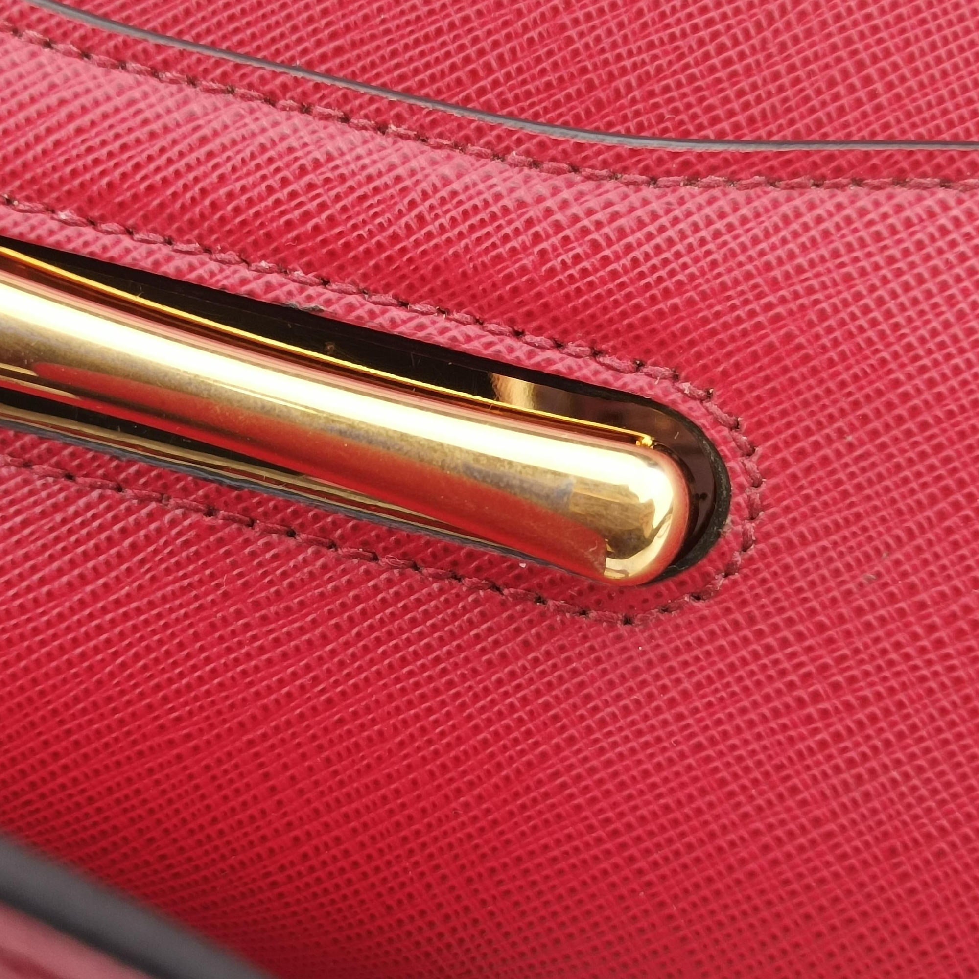 Sidonie Red Saffiano Leather 1BN005 7/Dシドニー レッド サフィアーノレザー 1BN005 7/D