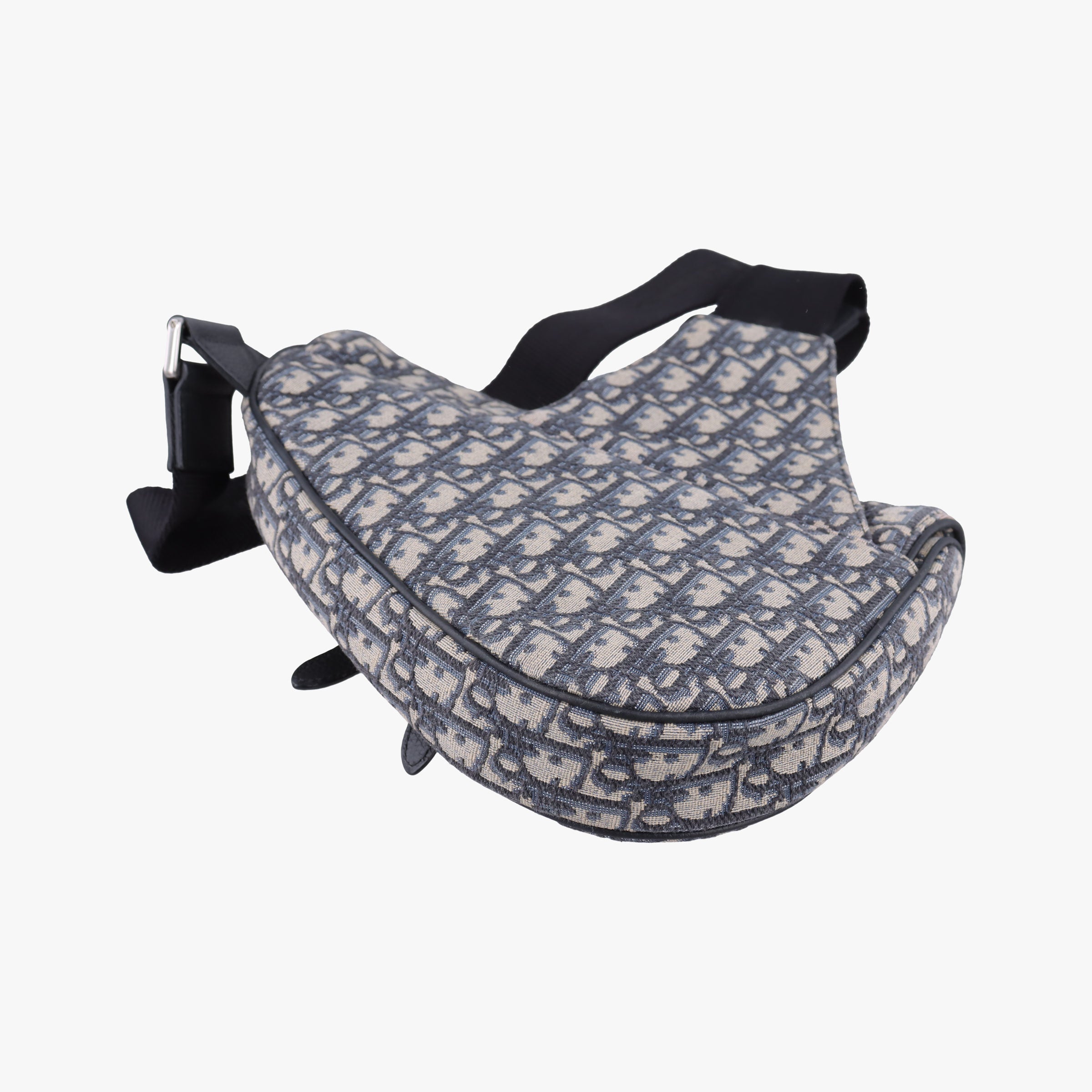 Saddlebags Gray×Navy×Black Jacquard×Leather 16-BO-0252サドルバッグ グレー×ネイビー×ブラック ジャガード×レザー 16-BO-0252