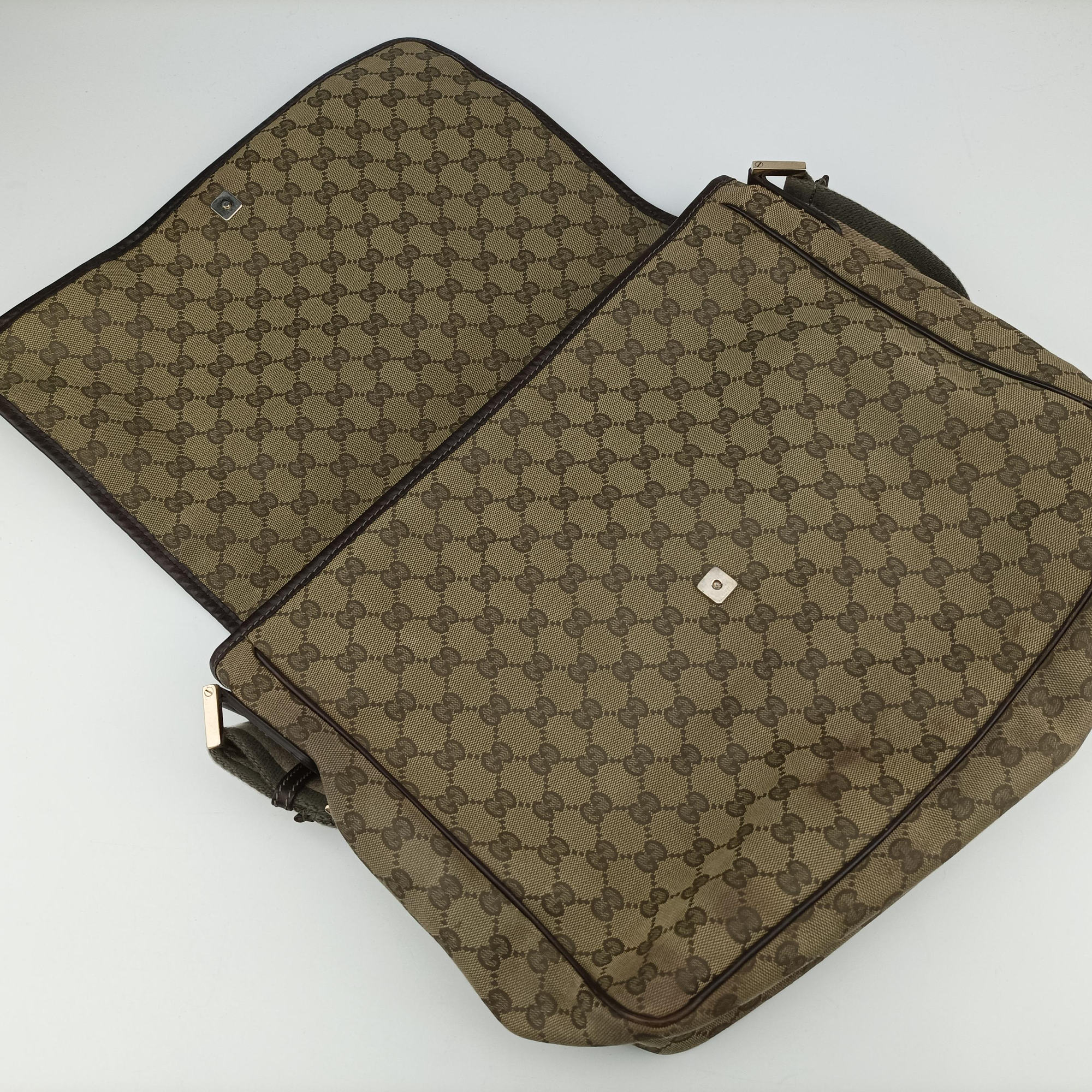 GG Supreme DiaperBag Brown canvas 233052 G8284728GGスプリーム マザーズバッグ ブラウン キャンバス 233052 G8284728