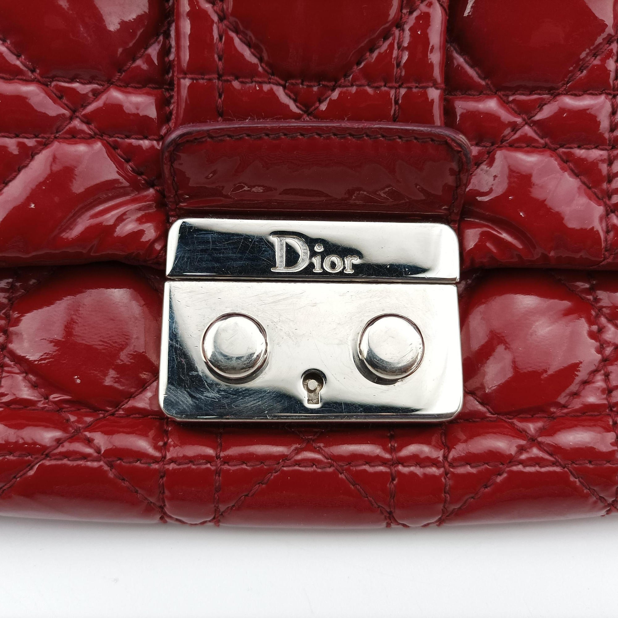 Miss Dior New Rock Cannage Stitch Red Patent Leather 05-BO-1110ミス ディオール ニューロック カナージュ ステッチ レッド パテント 05-BO-1110