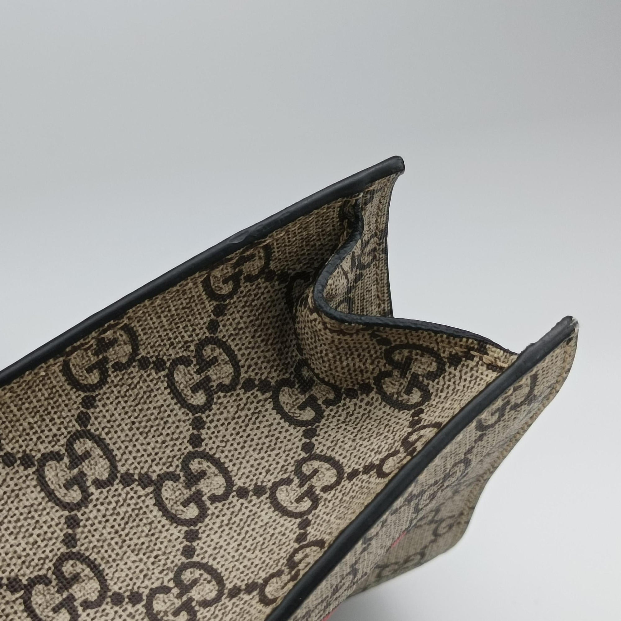 GG Supreme Wolf Print beige×Multicolour PVC coated canvasxLeather 450950 H023639578GGスプリーム ウルフ プリント ベージュ×マルチカラー PVCコーティングキャンバスxレザー 450950 H023639578