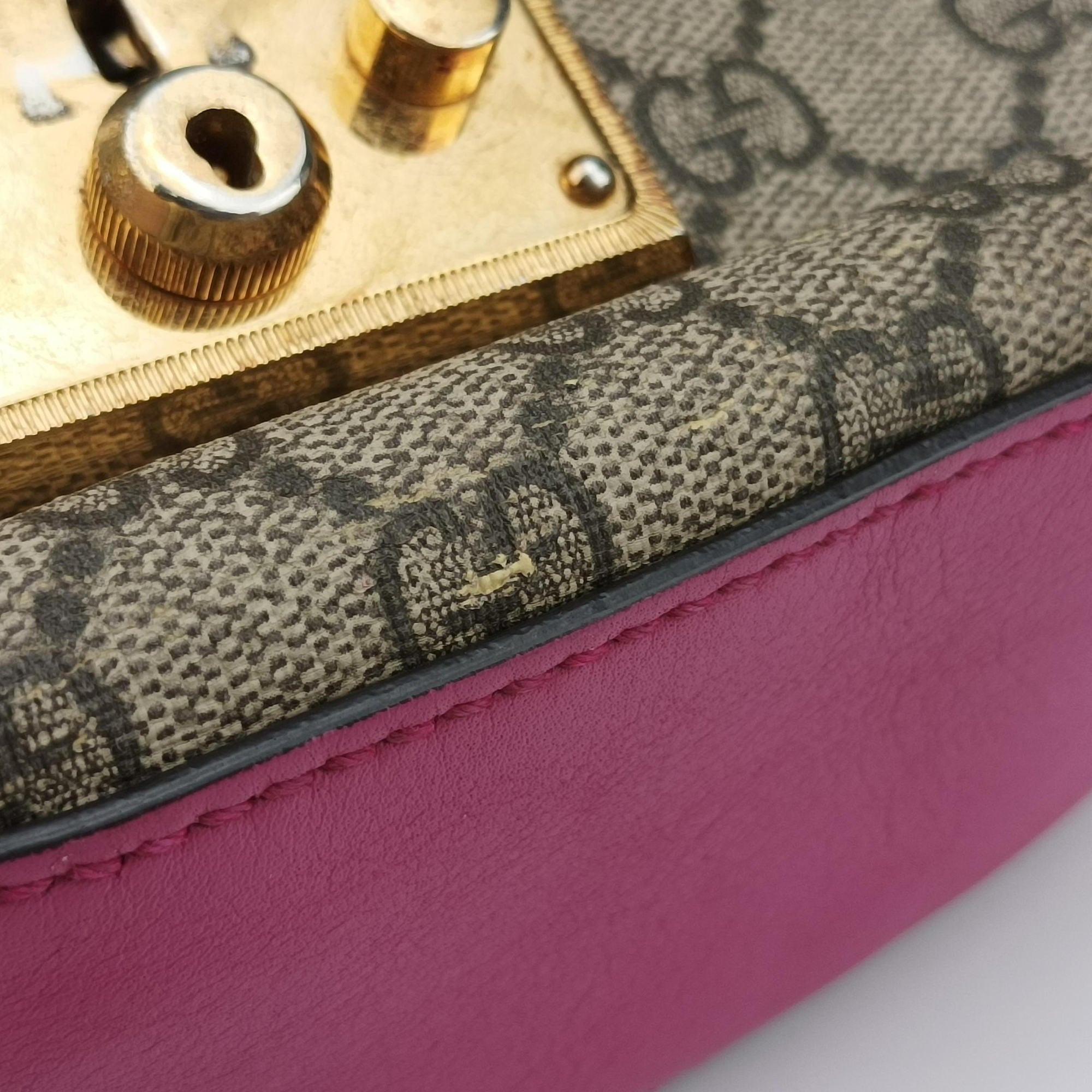GG Supreme Padlock Beige×Red×Multicolour PVC coated canvas×Leather 453189 A021069765GG スプリーム パドロック ベージュ×レッド×マルチカラー PVCコーティングキャンバス×レザー 453189 A021069765