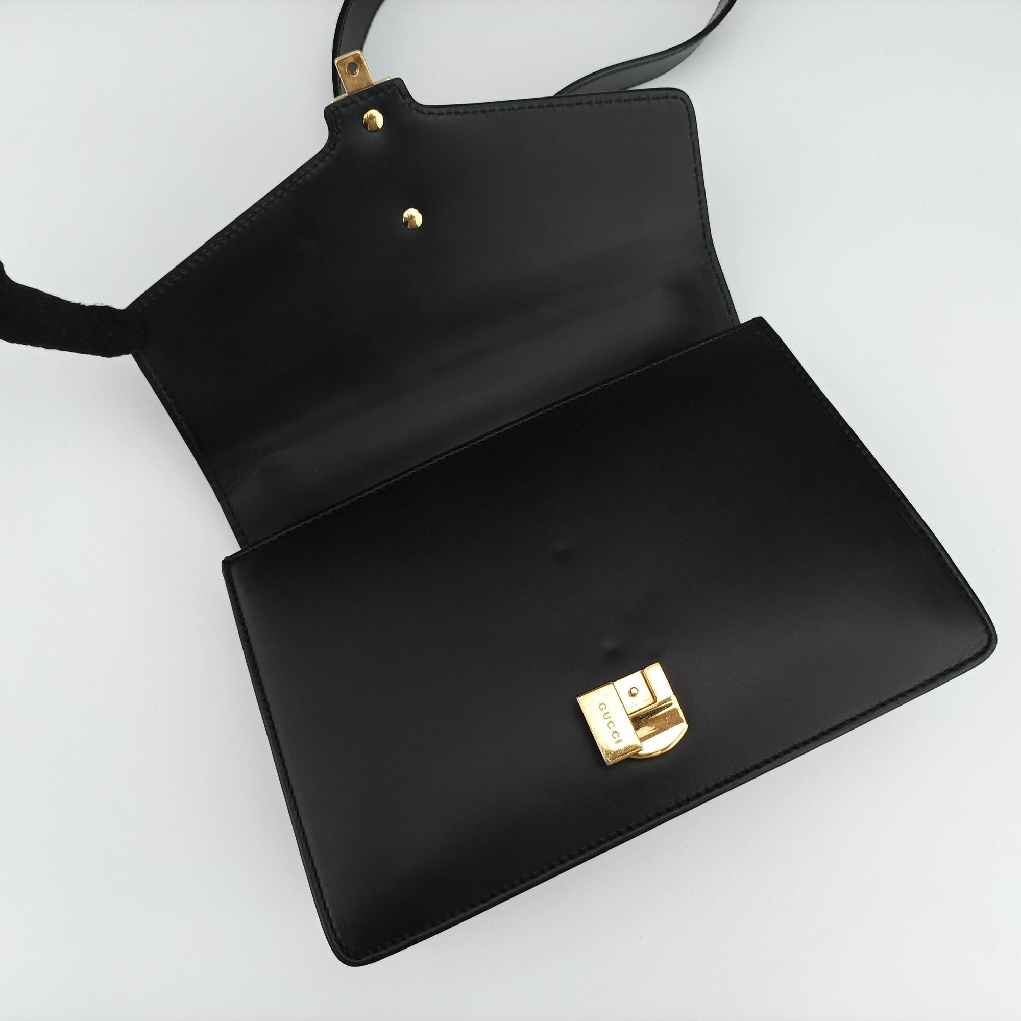 Sylvie Black Leather 421882 H021404700シルヴィ ブラック レザー 421882 H021404700