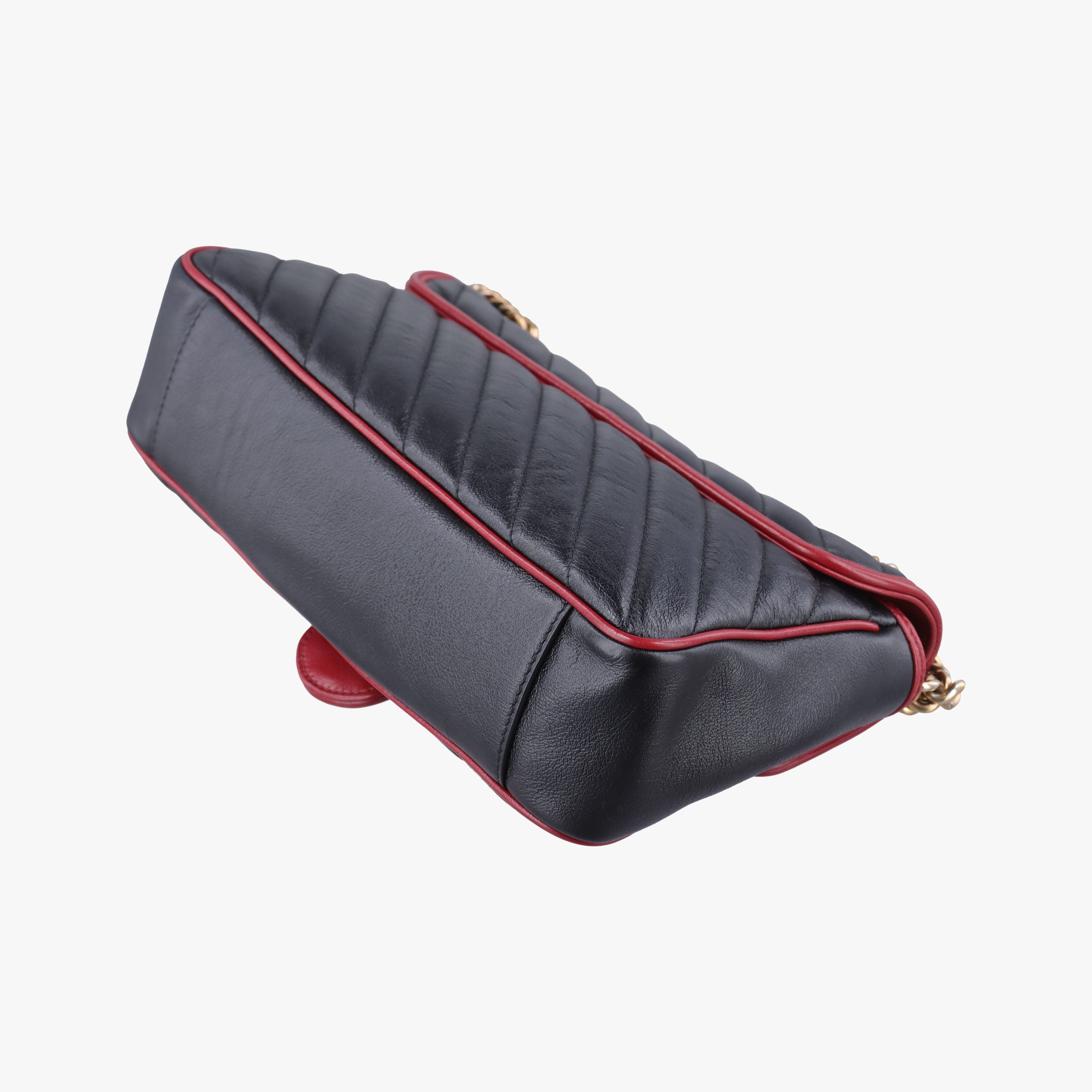 GG Marmont Black×red Leather 443497 B028920569GGマーモント ブラック×レッド レザー 443497 B028920569