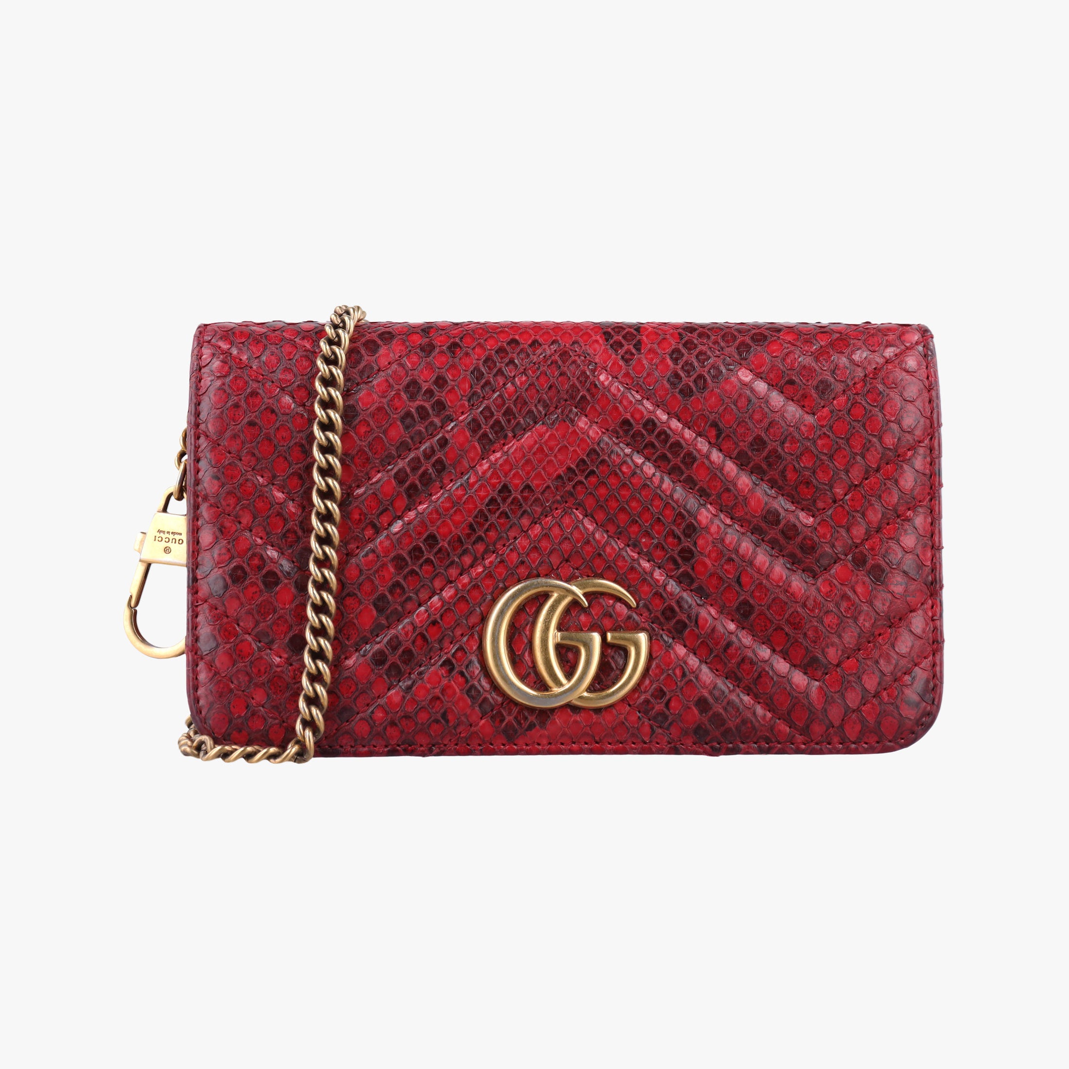 GG Marmont Red snakeskin 488426 GGマーモント レッド ヘビ革 488426