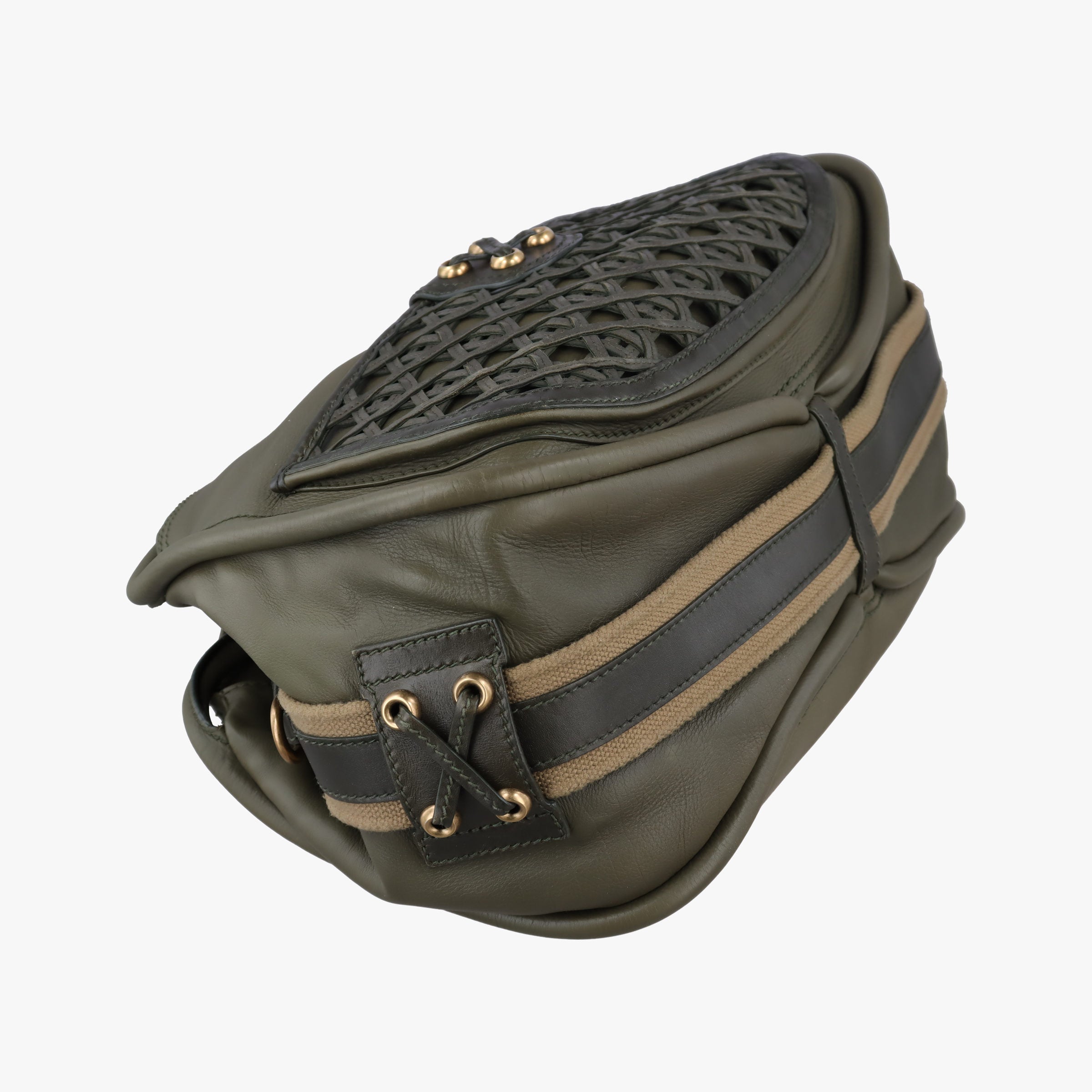 Lattice Messenger Green leather 13-MA-0150ラティスメッセンジャー グリーン レザー 13-MA-0150