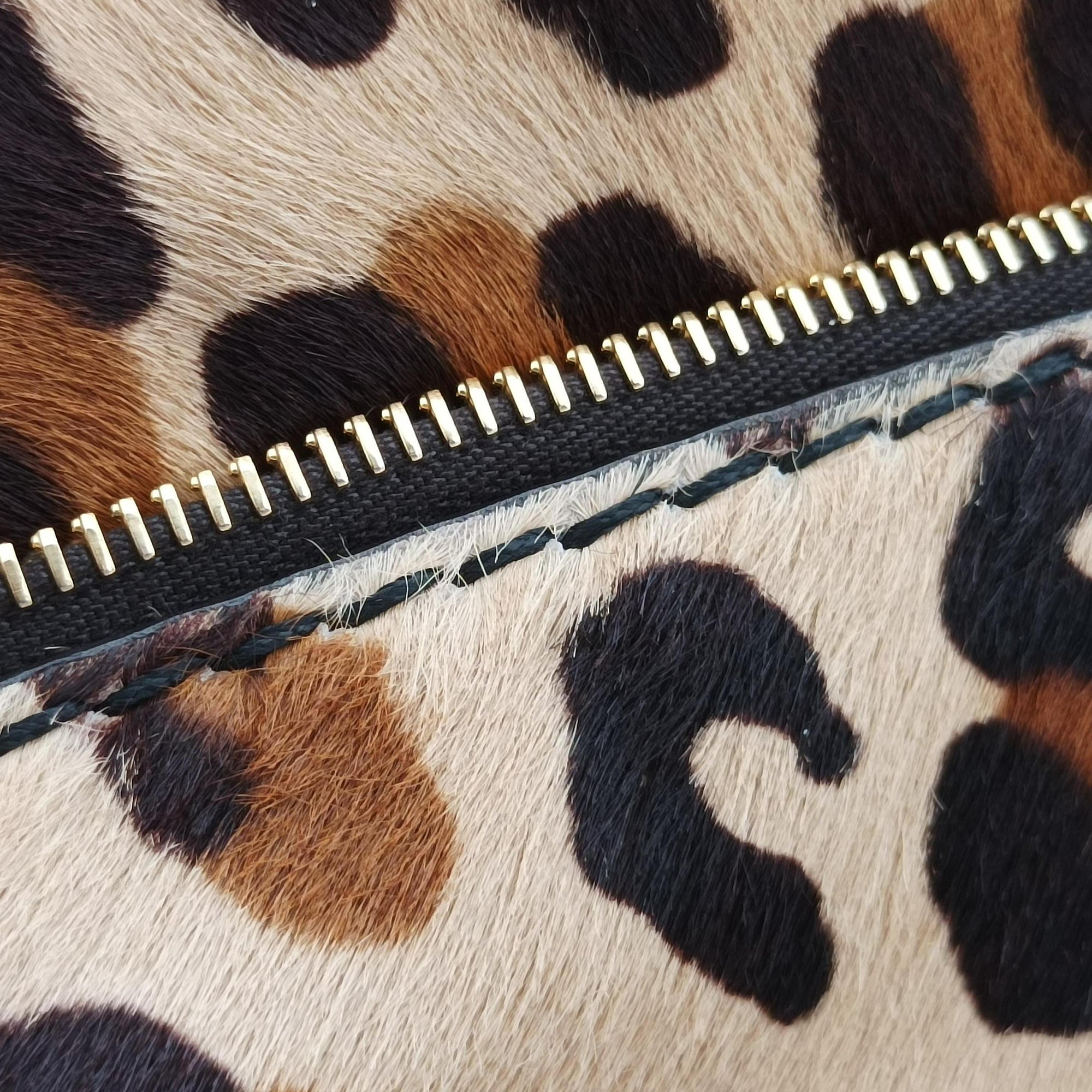 Leopard Print Brown×Multicolour ponyhair 123レオパード プリント ブラウン×マルチカラー ハラコ 123