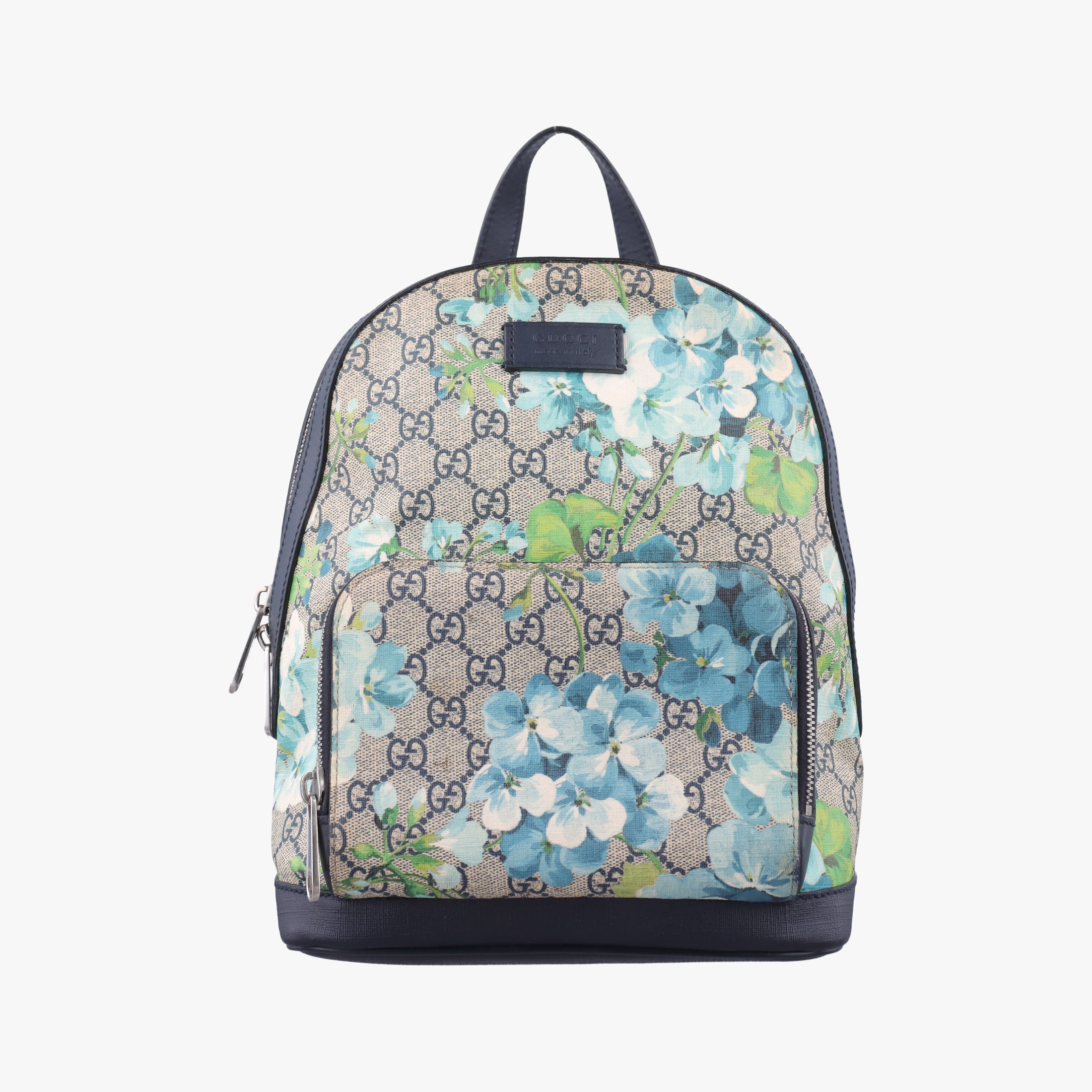 GG Blooms Beige×Navy×Multicolor PVC coated canvas 546327 B012373243GGブルームス ベージュ×ネイビー×マルチカラー PVCコーティングキャンバス 546327 B012373243