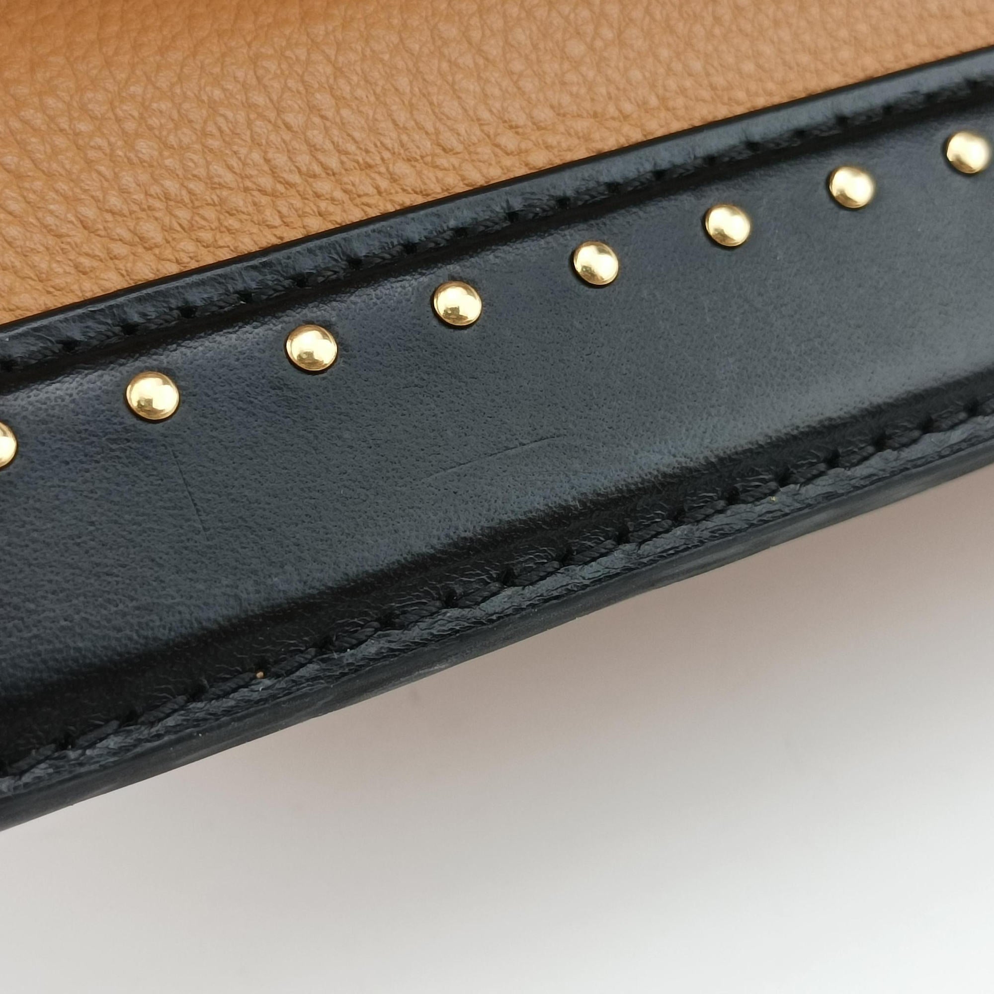 Studs Bicolor Beige×Black Leather M51654 FO2177スタッズ バイカラー ベージュ×ブラック レザー M51654 FO2177