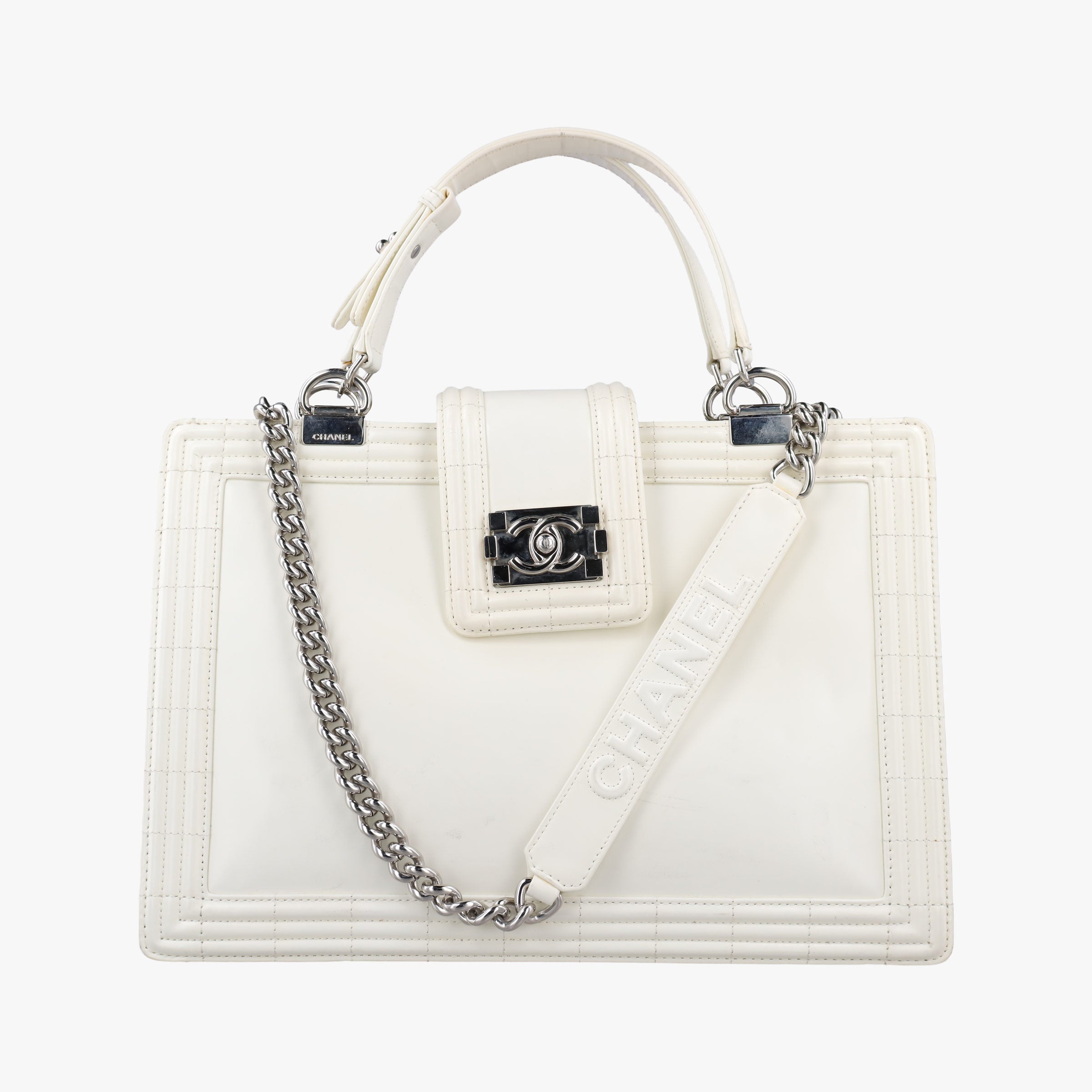 Boy Chanel White Leather A67019 16157345ボーイシャネル ホワイト レザー A67019 16157345