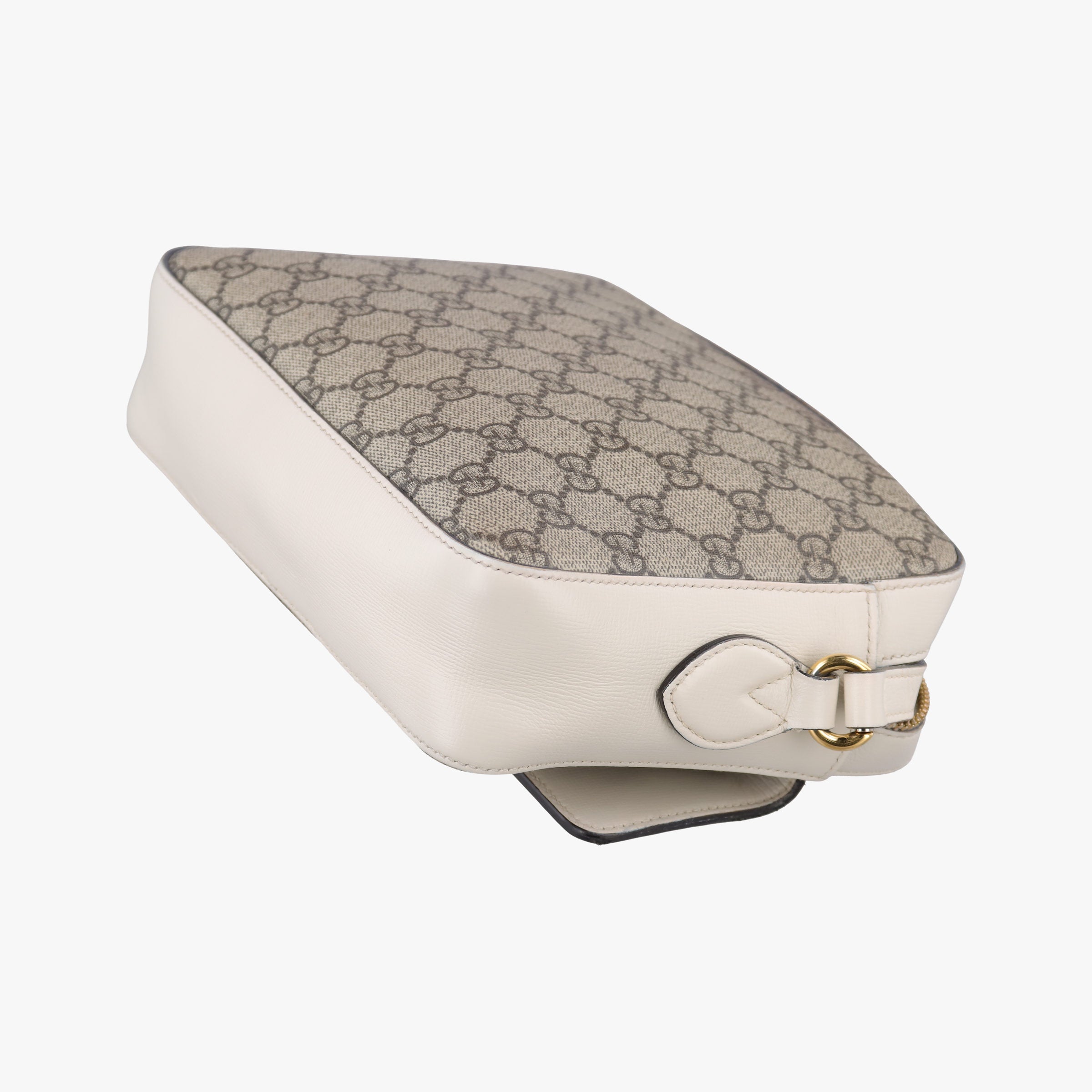Horsebit 1955 beige×white PVC coated canvas×Leather 645454 G035414152ホースビット 1955 ベージュ×ホワイト PVCコーティングキャンバス×レザー 645454 G035414152