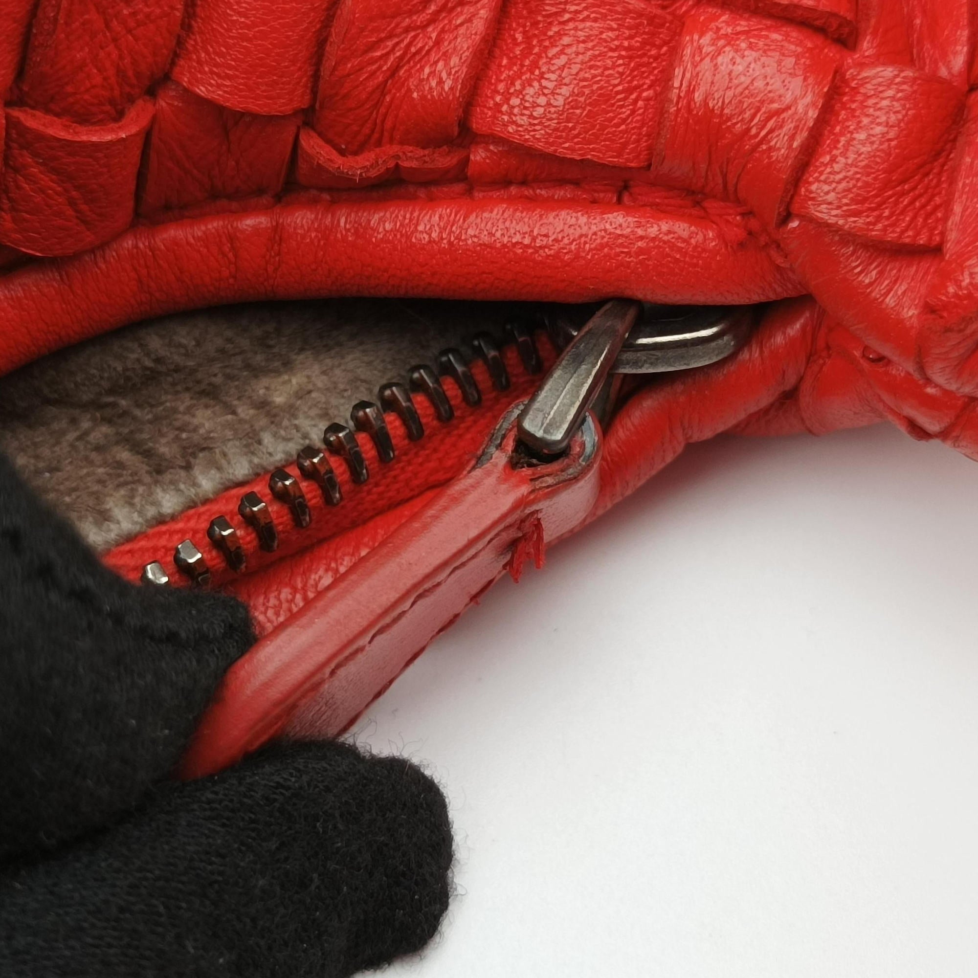 Intrecciato Red lambskin B00180493Uイントレチャート レッド ラムスキン B00180493U