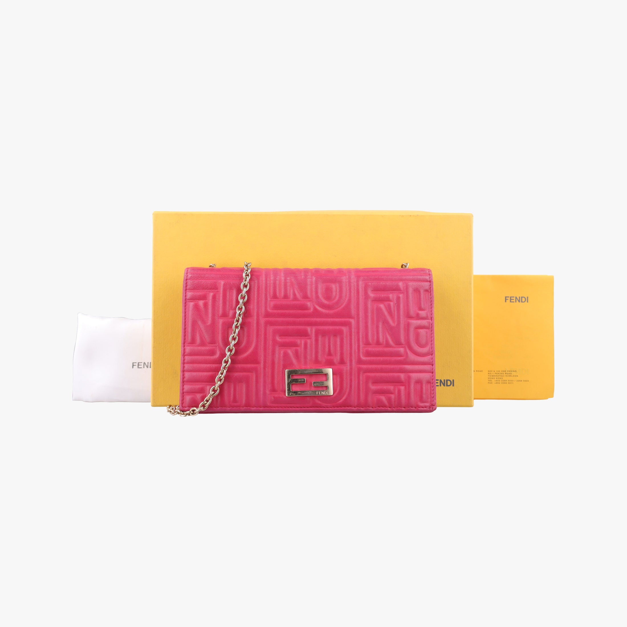 Logo Embossed Rose Leather 8M0219 2401.8M0219-YMY-089ロゴ エンボス ローズ レッド レザー 8M0219 2401.8M0219-YMY-089