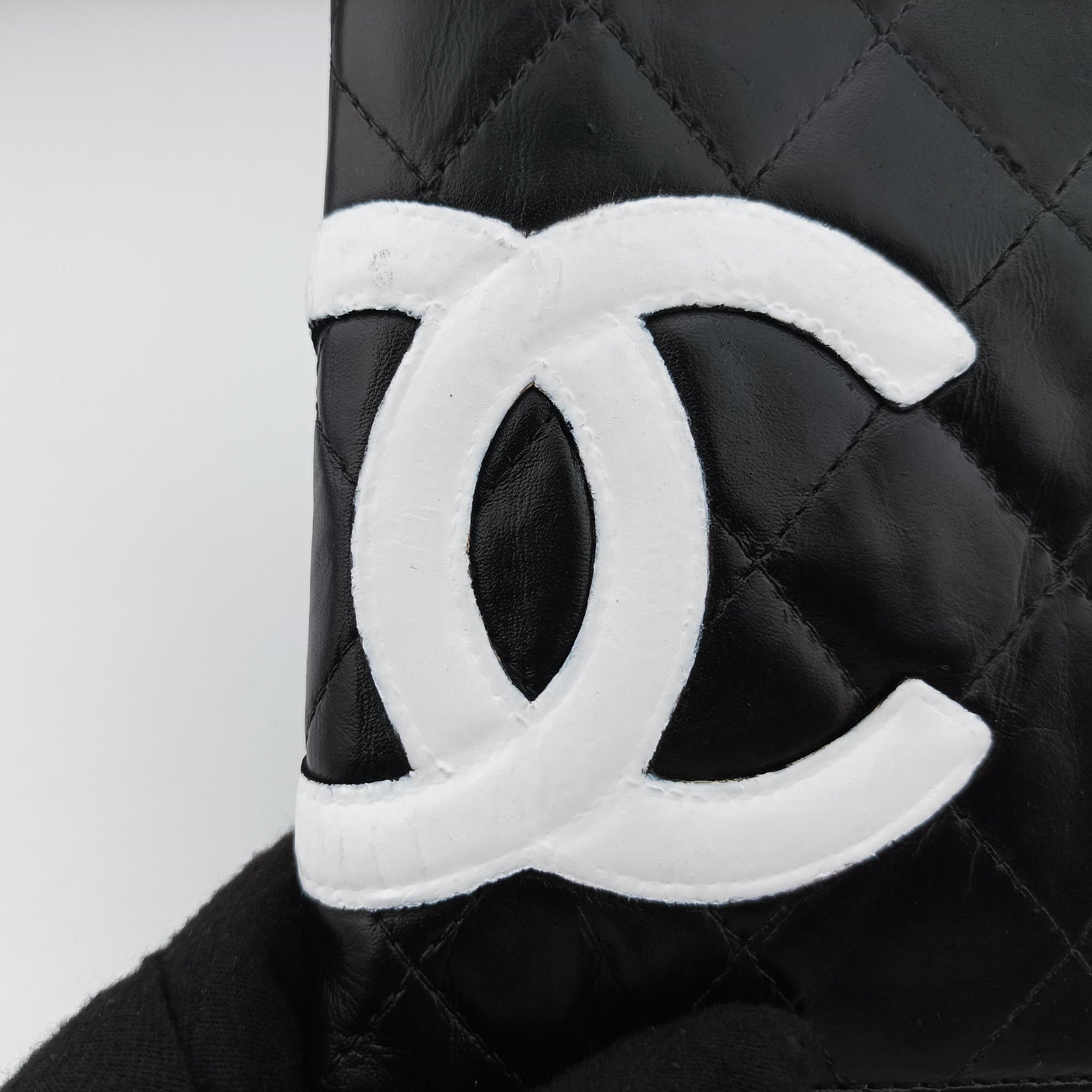 Cambon Black×White lambskin A26717 11225384カンボン ブラック×ホワイト ラムスキン A26717 11225384