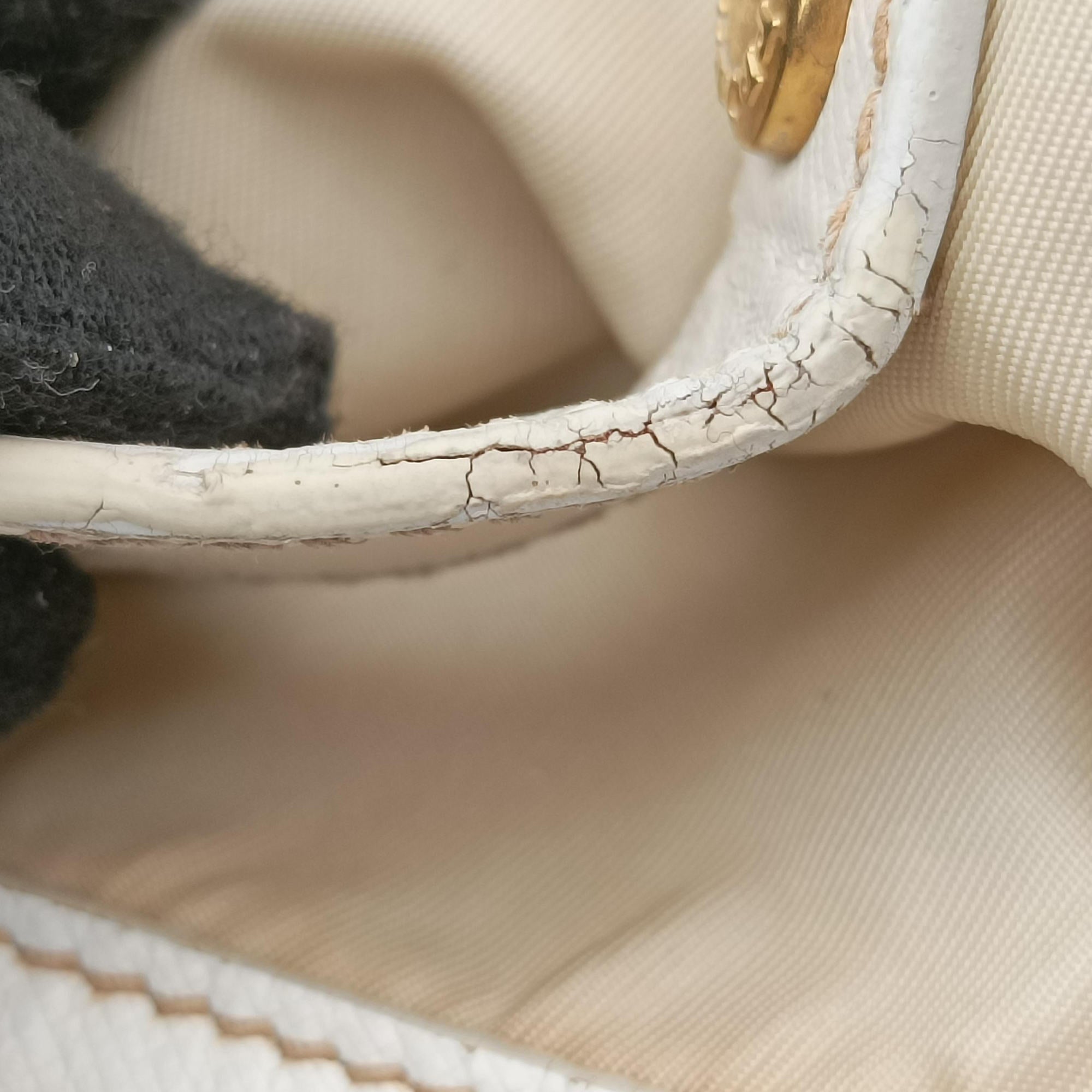 Animalier White Tessuto Nylon & Saffiano Leather 53アニマリエ ホワイト テスートナイロン / サフィアーノ 53