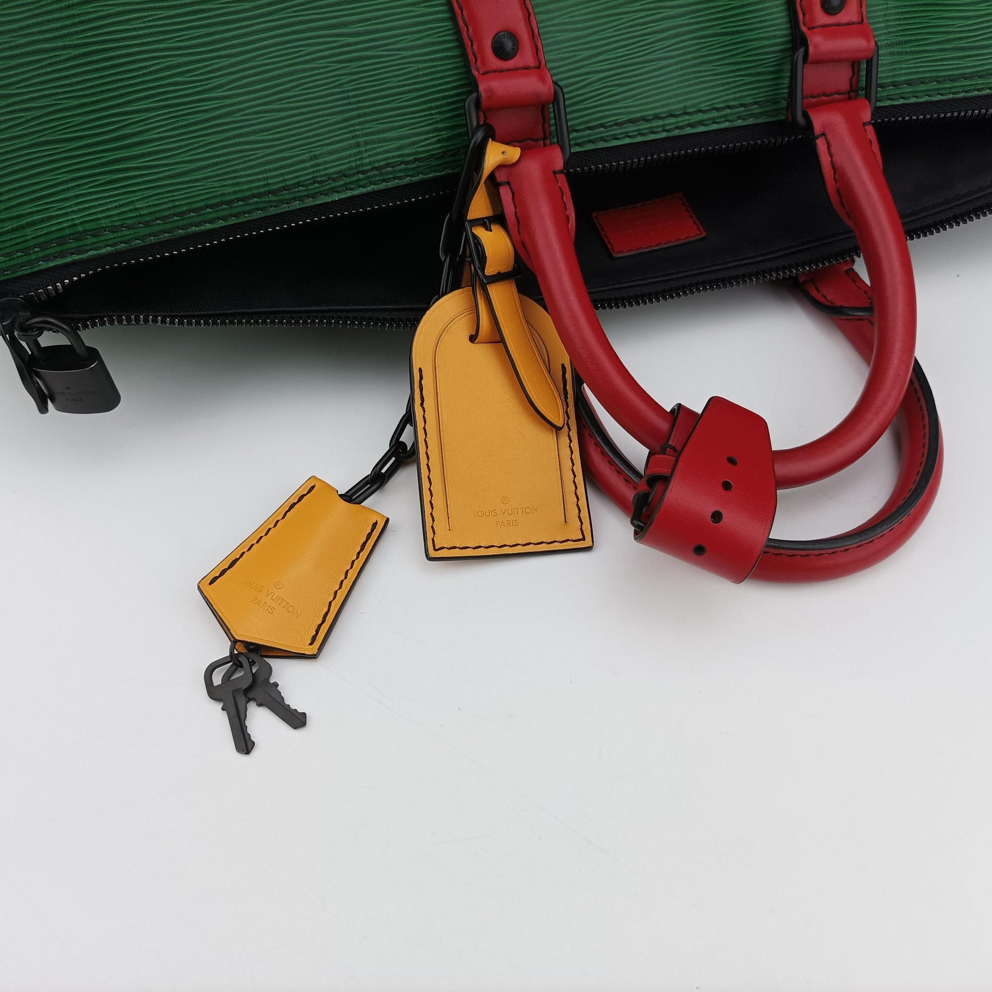 Keepall Bandouliere 50 Green × Red epi M55571 FO4139キーポル バンドリエール 50 グリーン × レッド エピ M55571 FO4139