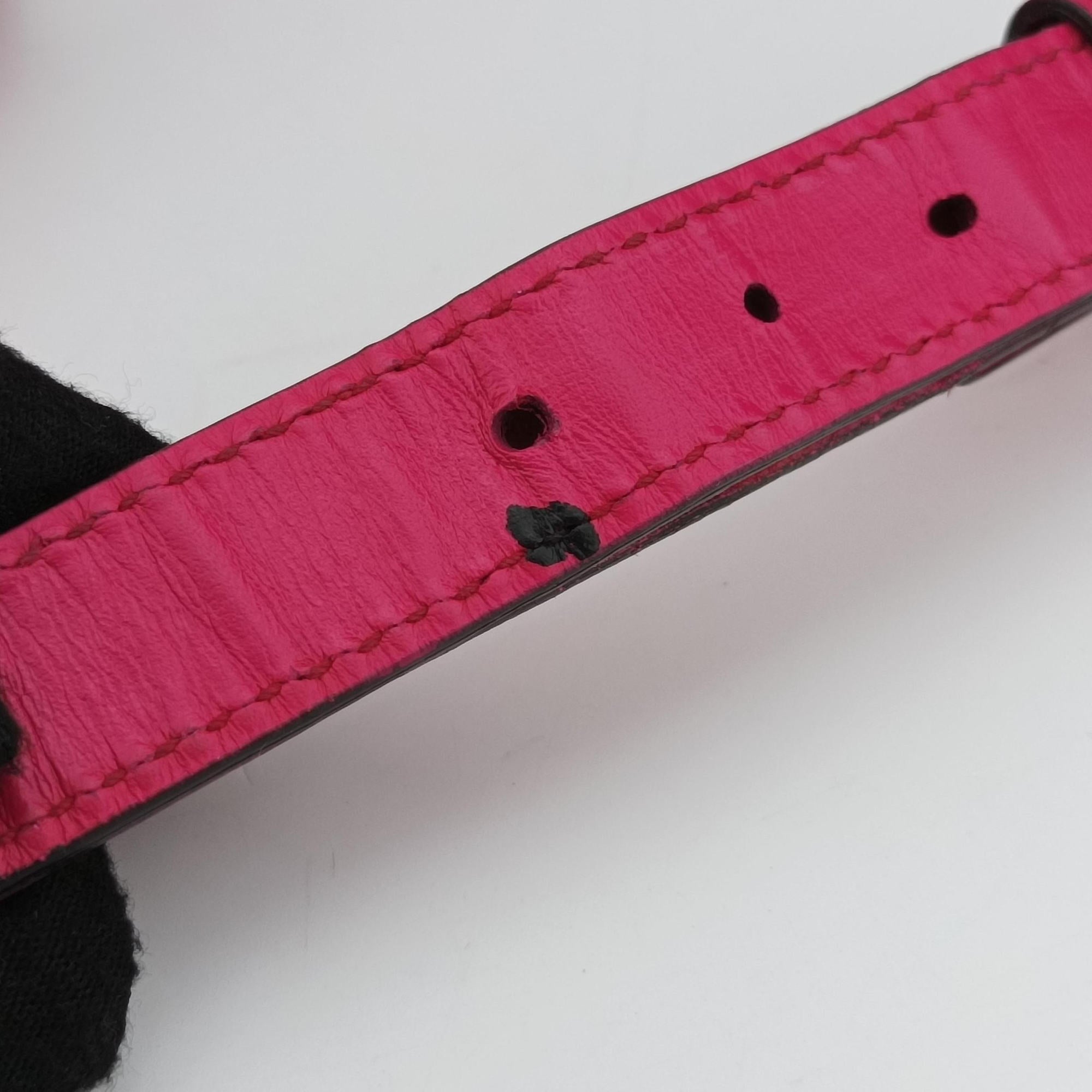 Bright Diamante Bucket Rose Leather 354229 I016087504ブライトディアマンテ バケット ローズ レッド レザー 354229 I016087504